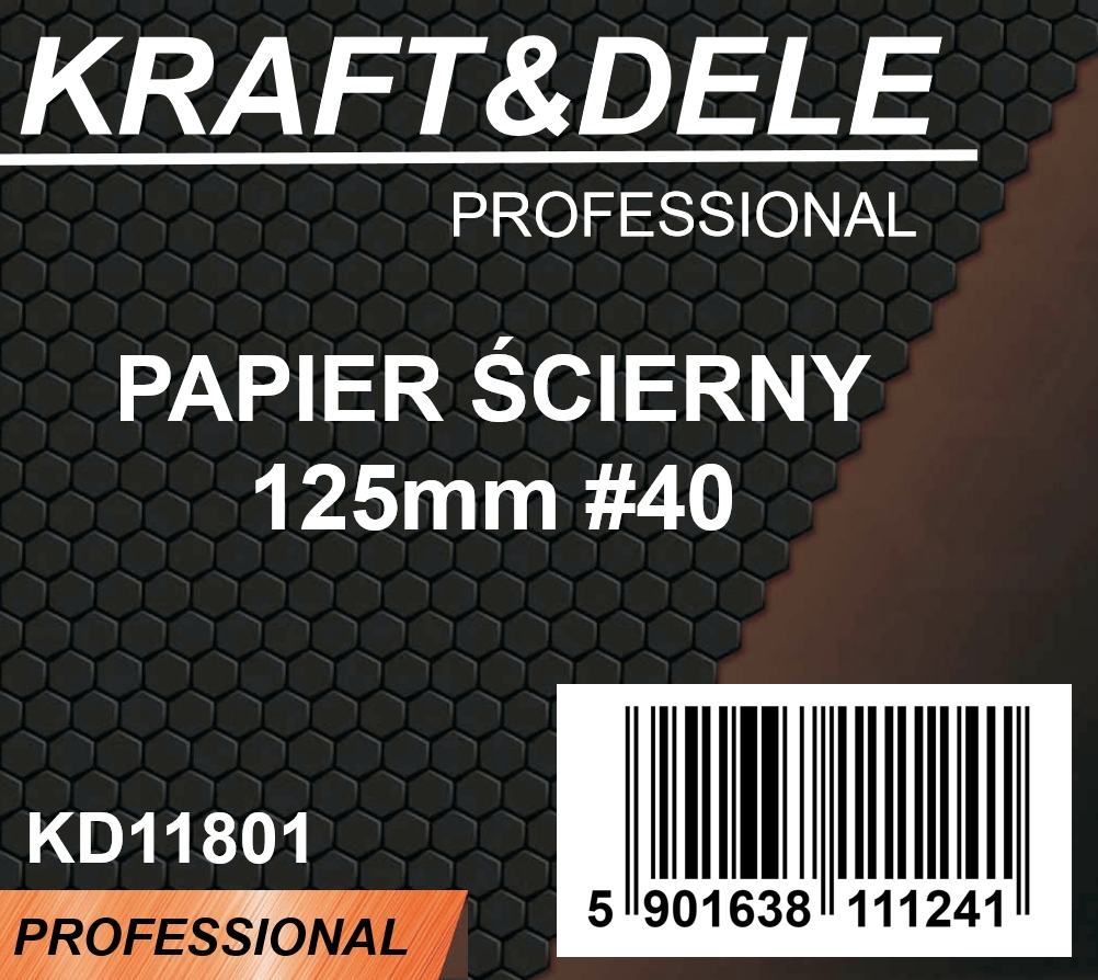 Brusný papír 50ks kotouč 125mm P40 na suchý zip KD11801