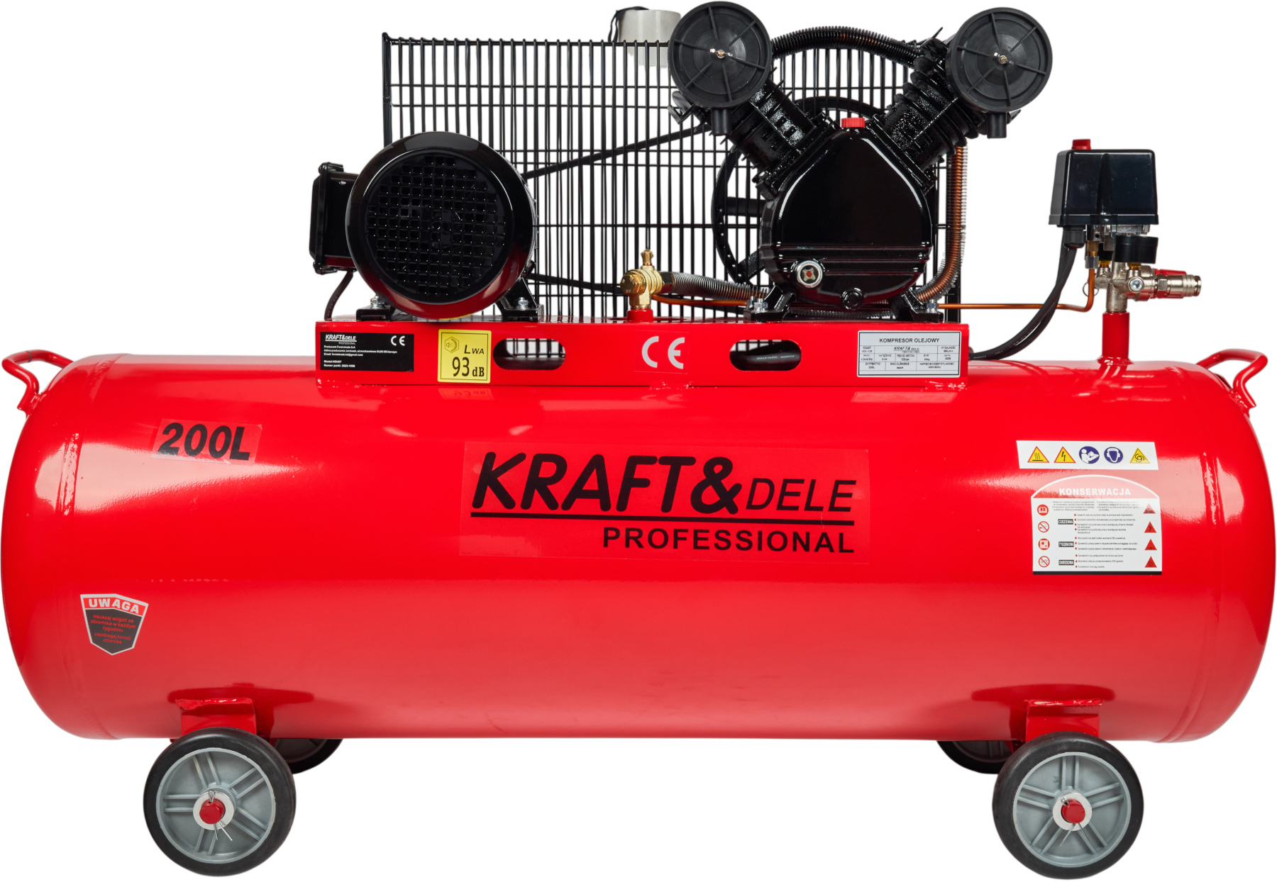 Olejový kompresor 200L 2 písty 400V KD407