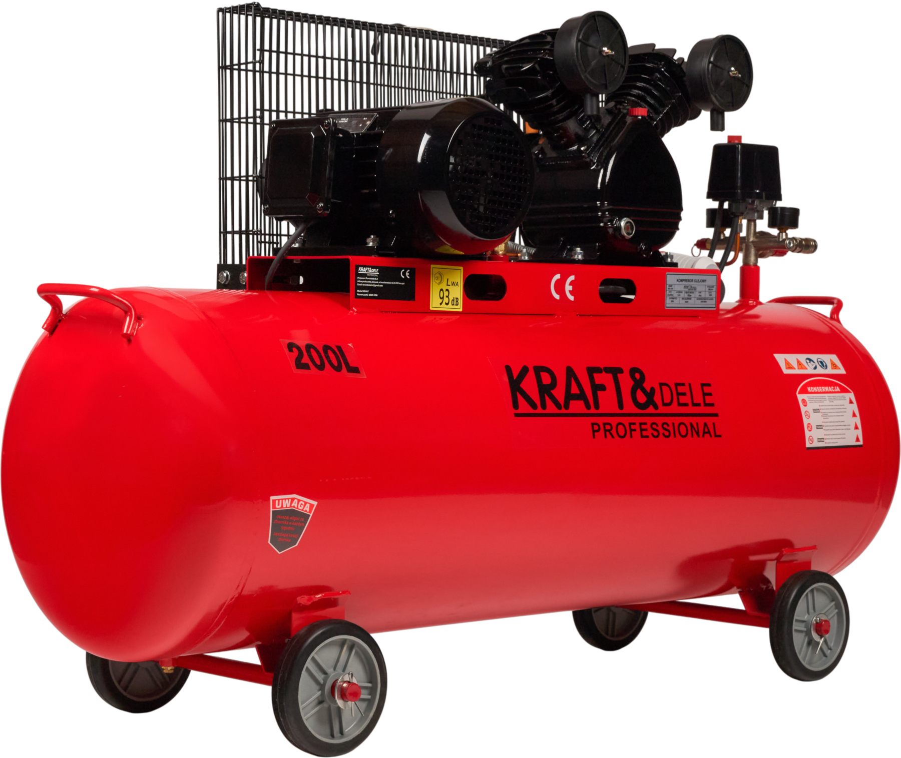 Olejový kompresor 200L 2 písty 400V KD407