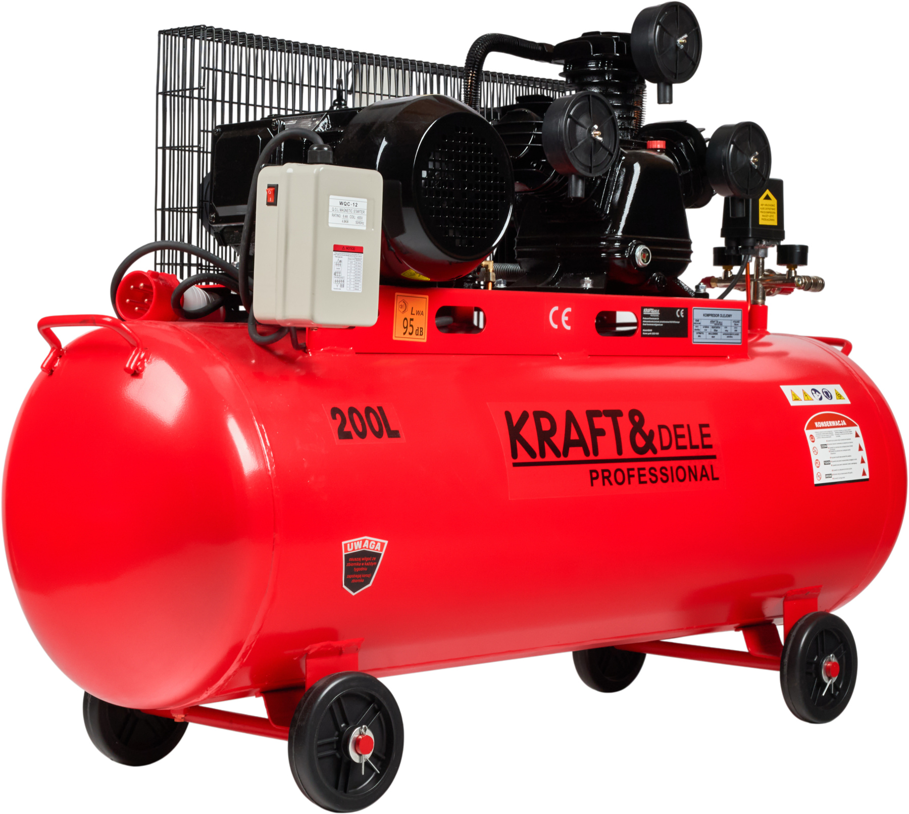 Olejový kompresor 200L 3 písty 400V KD408