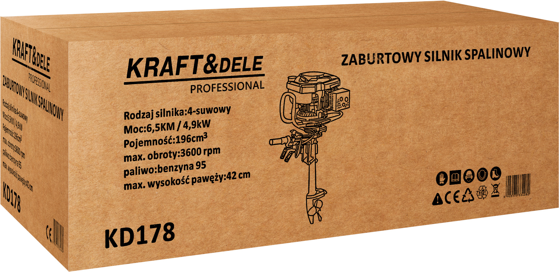 Závěsný motor 4-taktní 4,9KW KD178