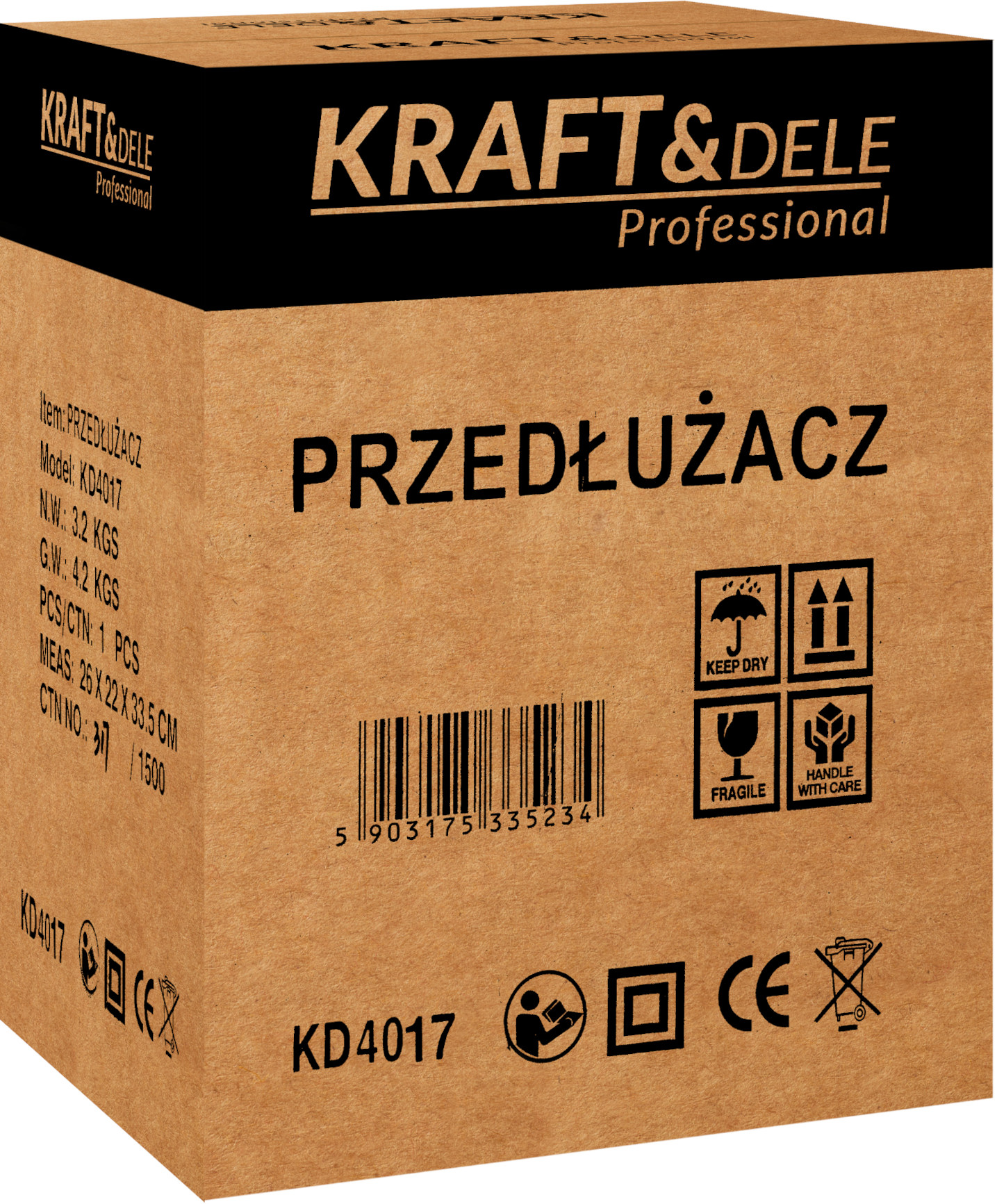 ZAHRADNÍ PRODLUŽOVACÍ BUBNOWÝ KABEL 25M KD4017