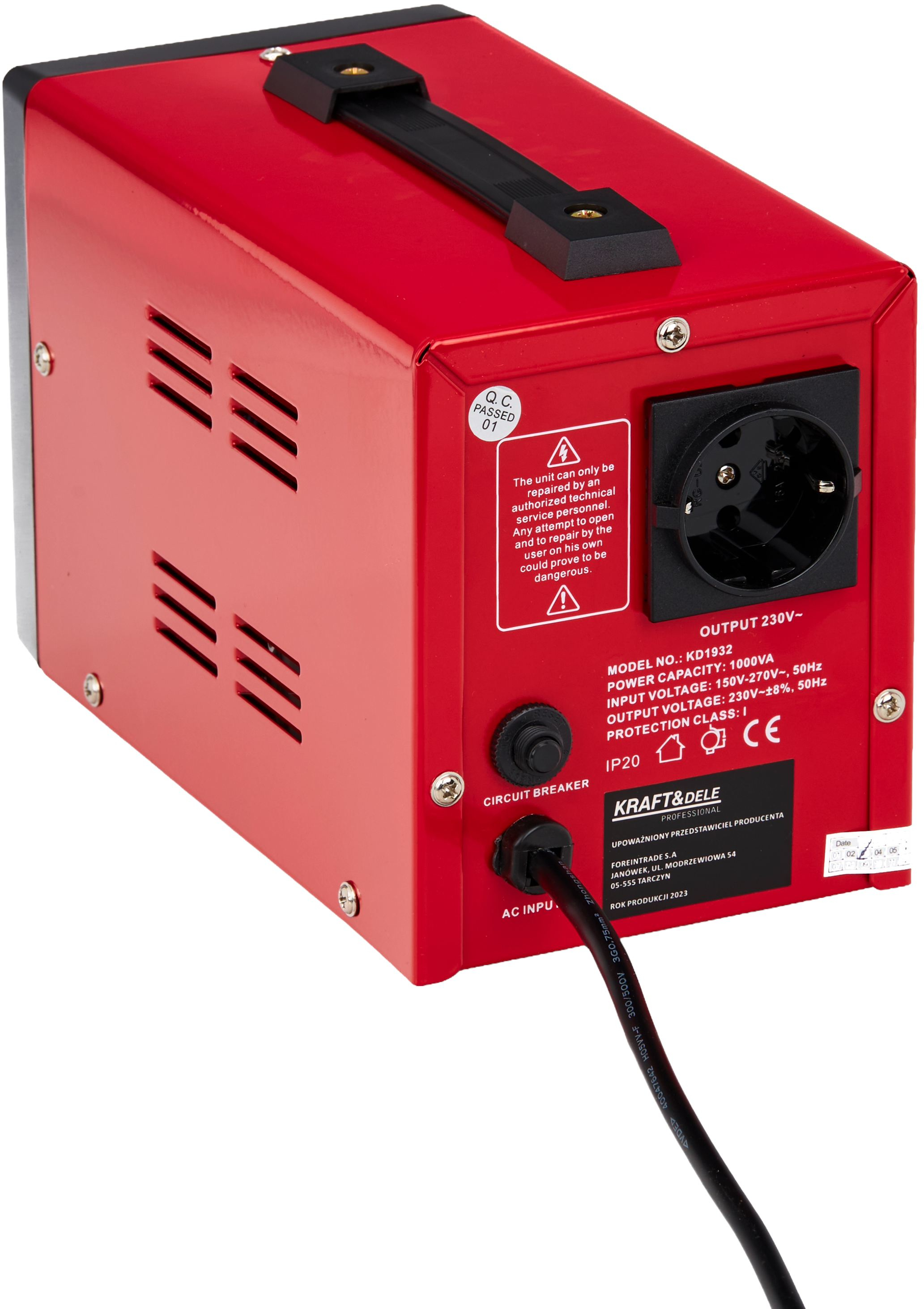 Stabilizátor napětí AVR 1000VA 230V KD1932
