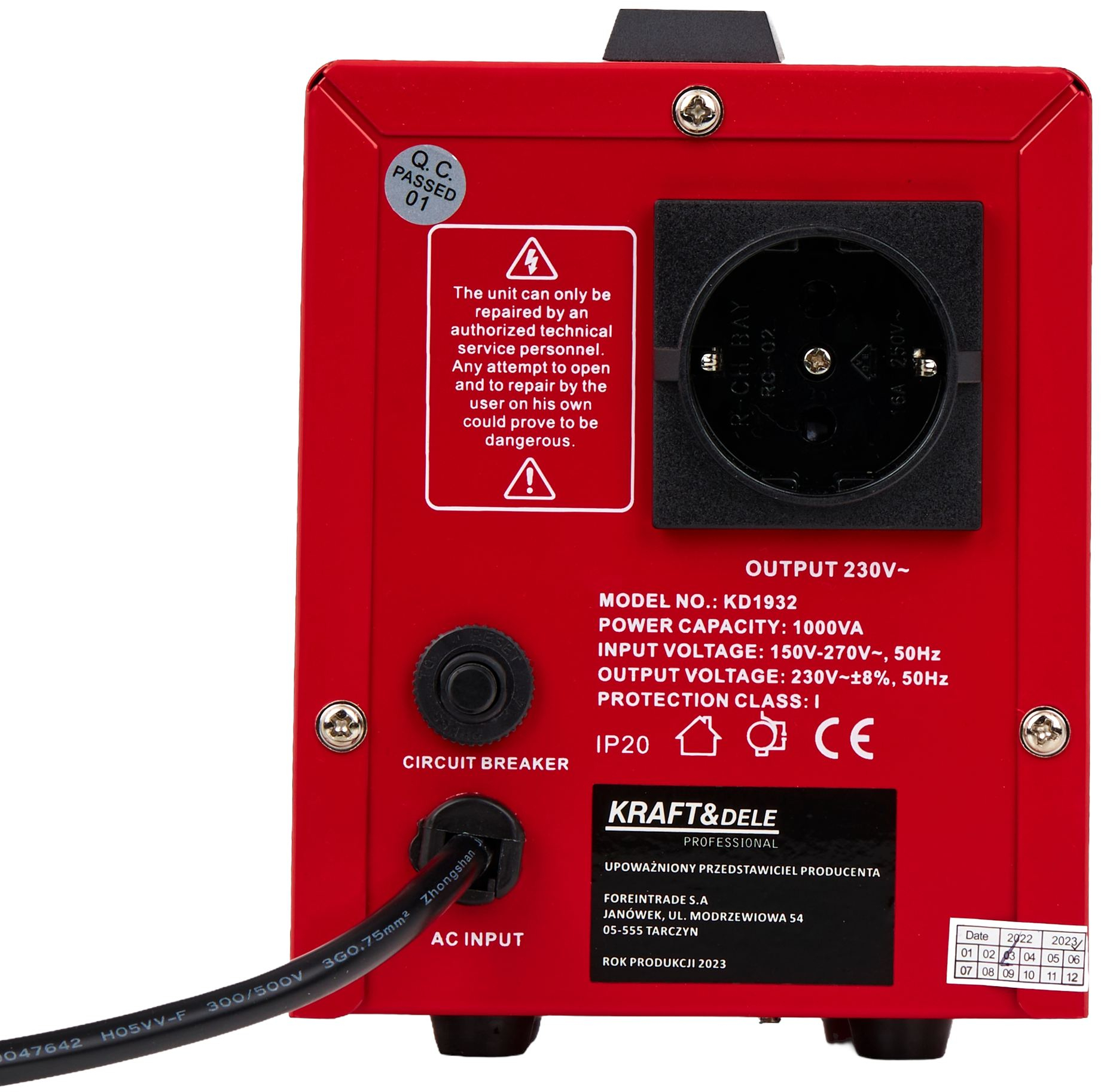 Stabilizátor napětí AVR 1000VA 230V KD1932