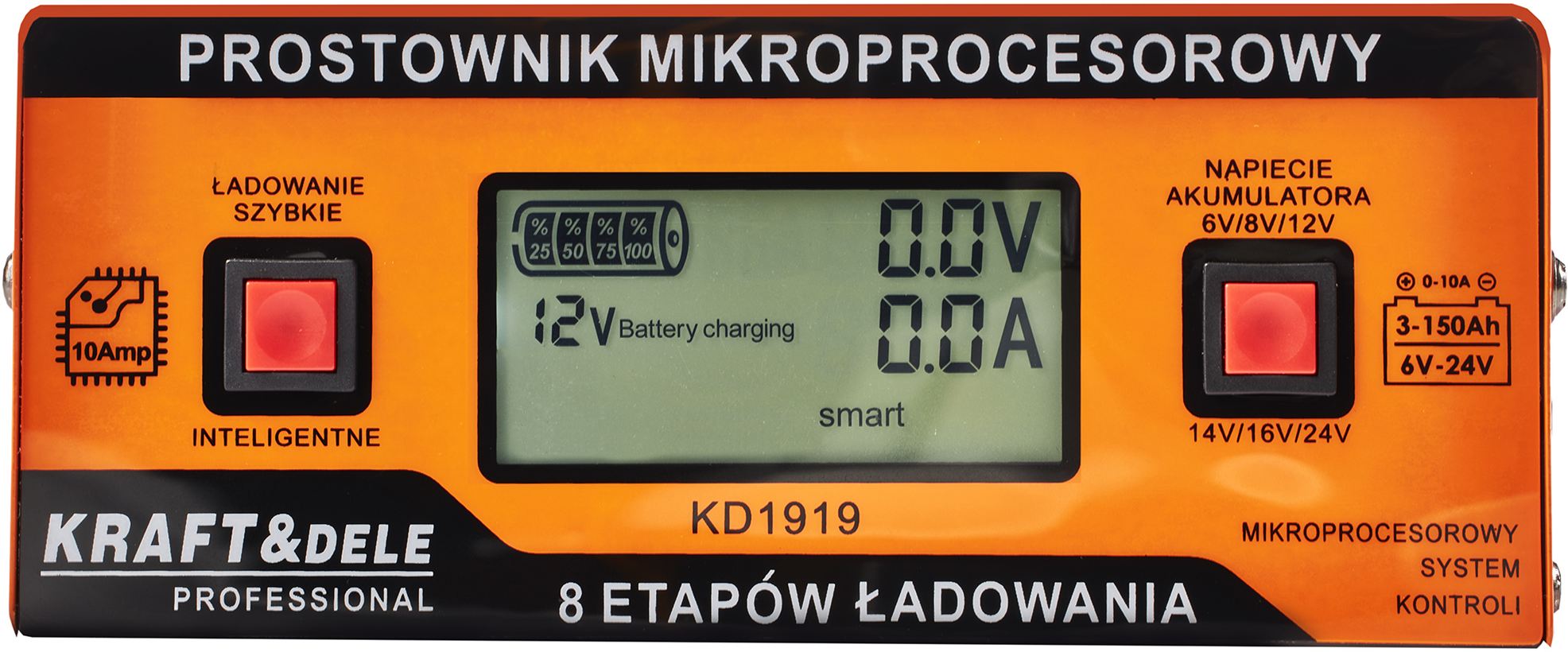 MIKROPROCESOROVÁ NABÍJEČKA 10AMP 6/8/12/14/16/24 V