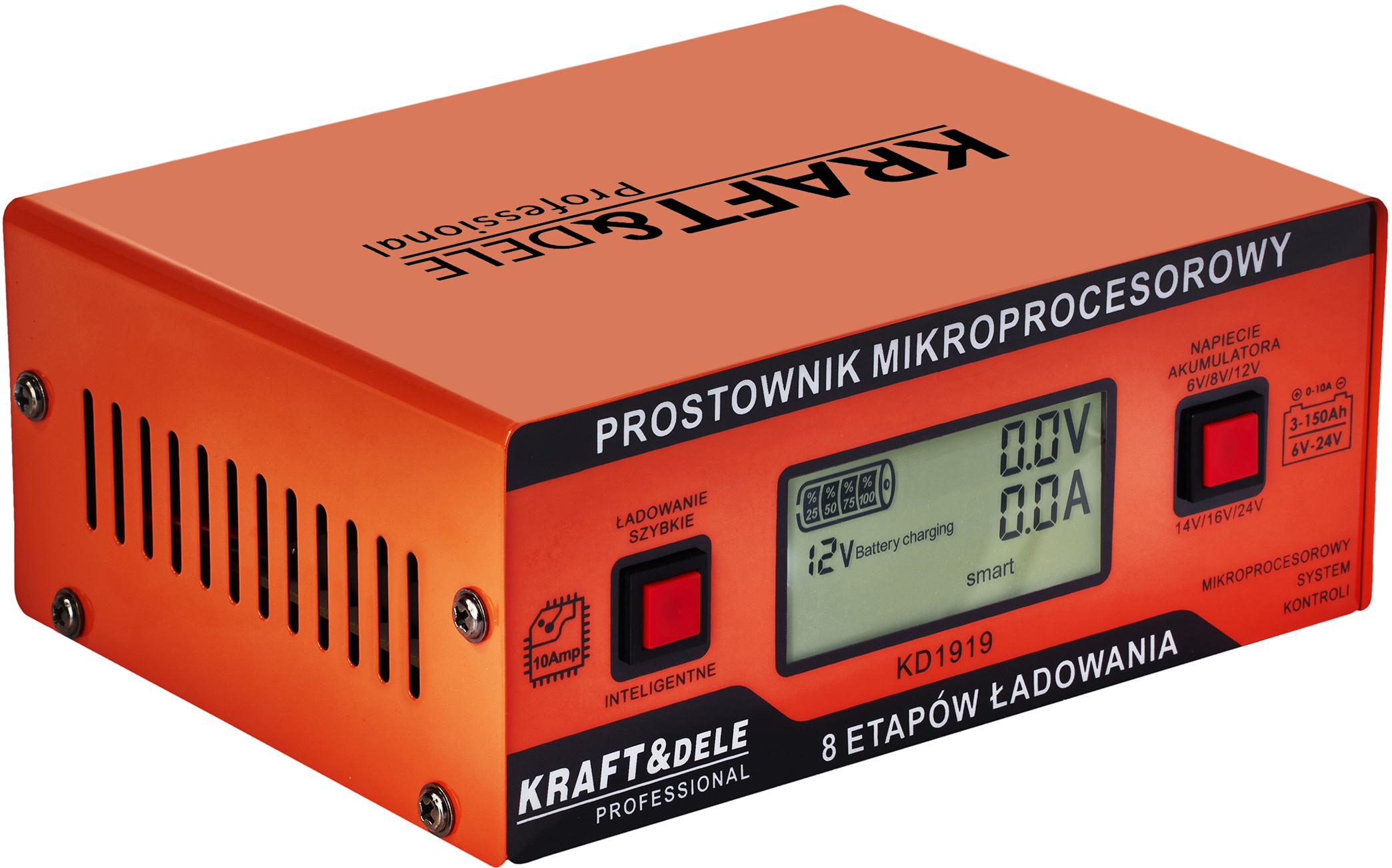 MIKROPROCESOROVÁ NABÍJEČKA 10AMP 6/8/12/14/16/24 V