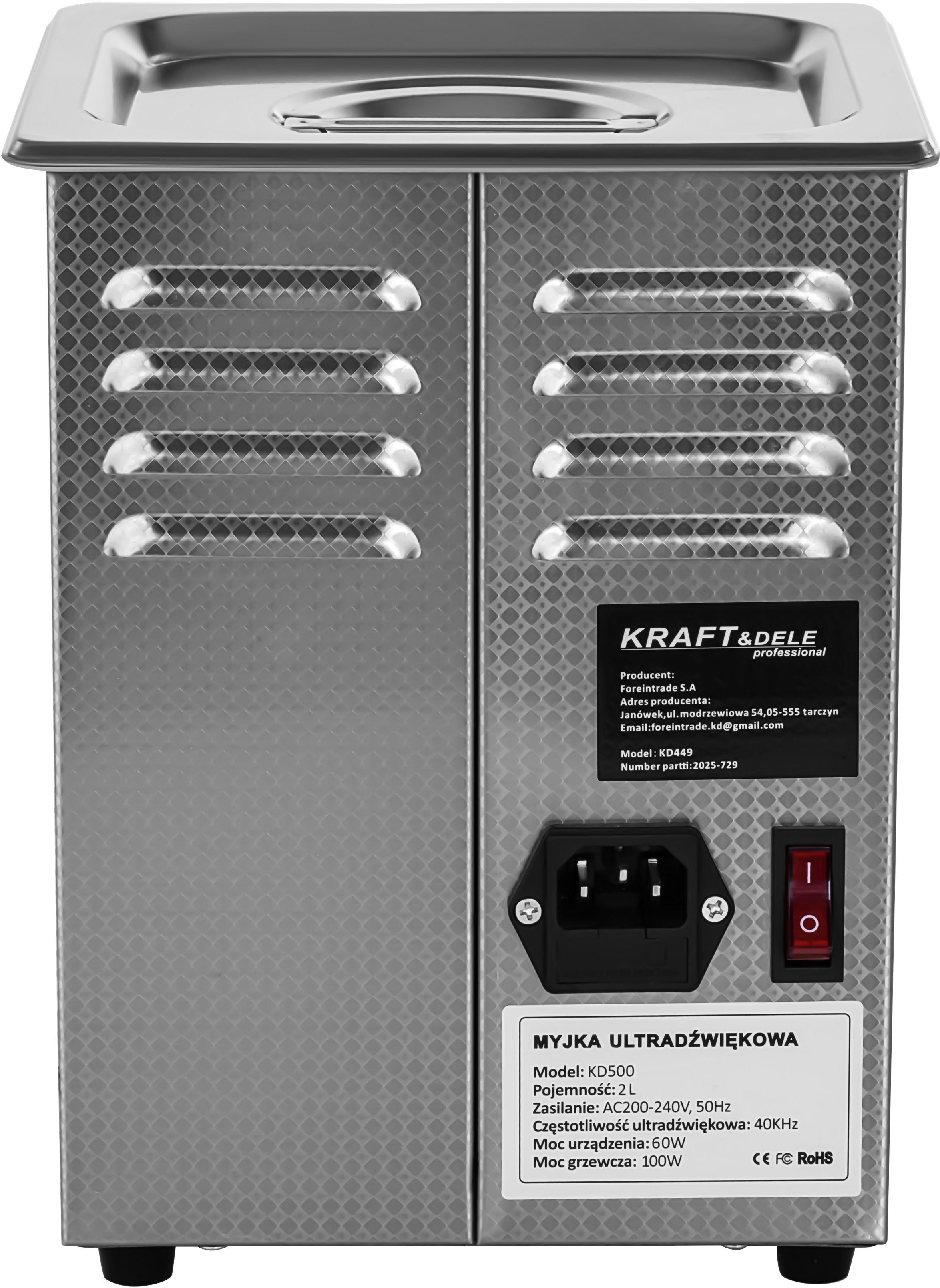 ULTRAZVUKOVÁ ČISTIČKA 2L KD500