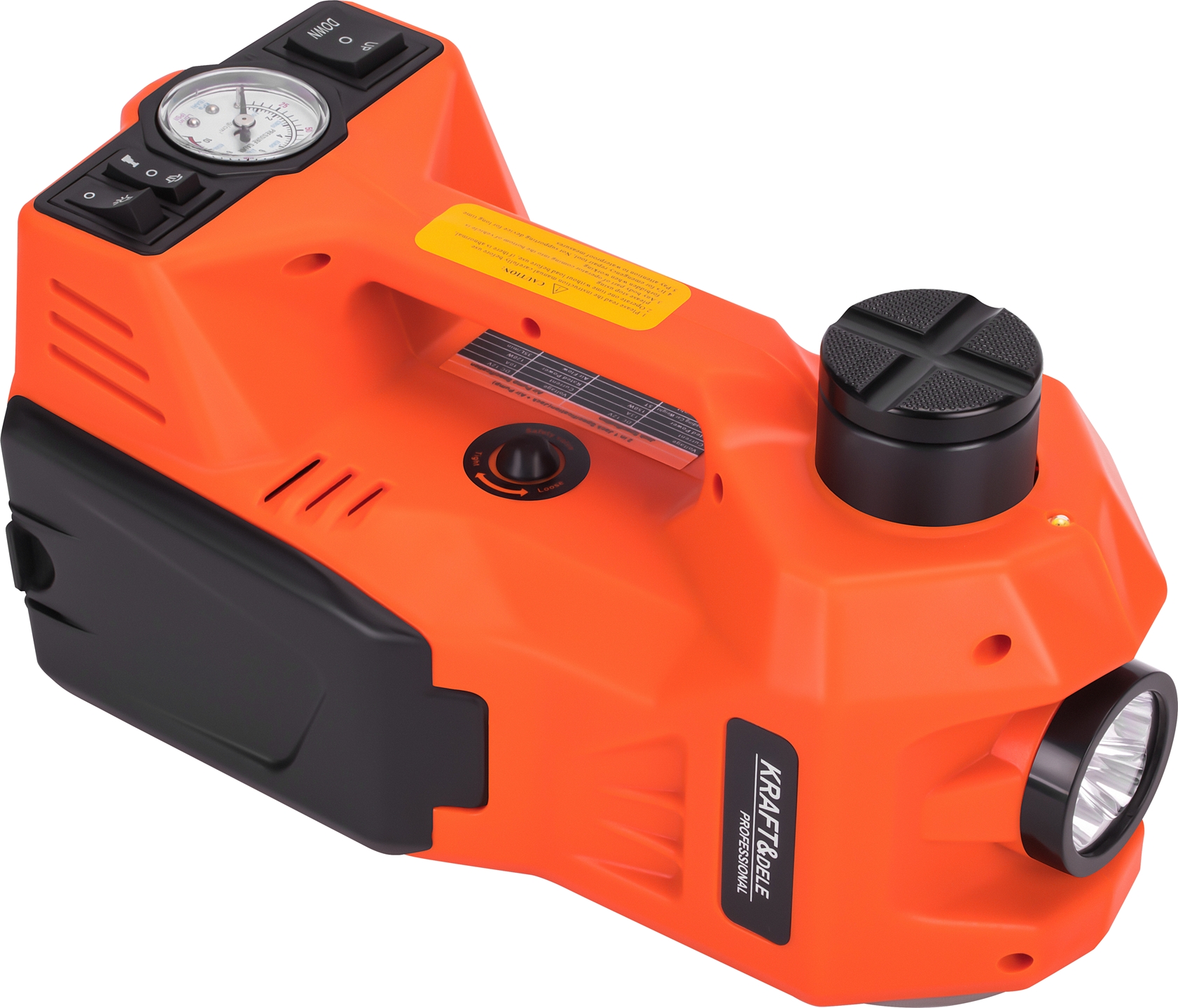 Autozvedák 12V + kompresor + svítilna KD1367