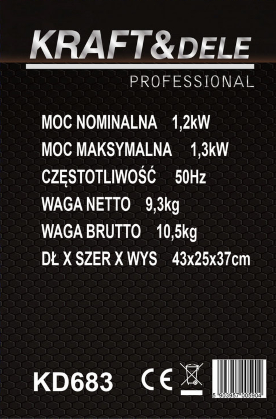 Invertorová elektrocentrála 1,2kW / 1,3kW KD683