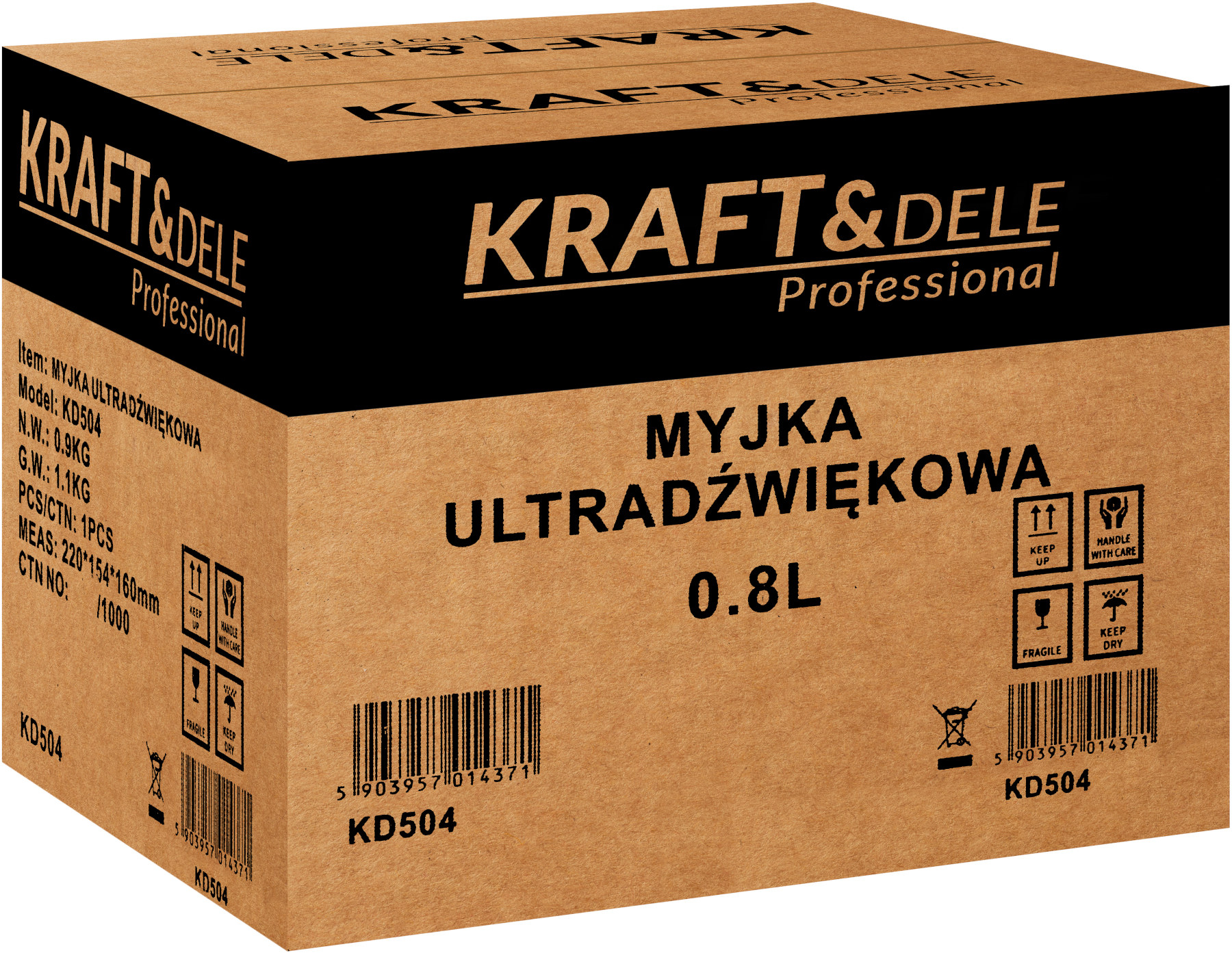 ULTRAZVUKOVÁ ČISTIČKA 0,8L KD504