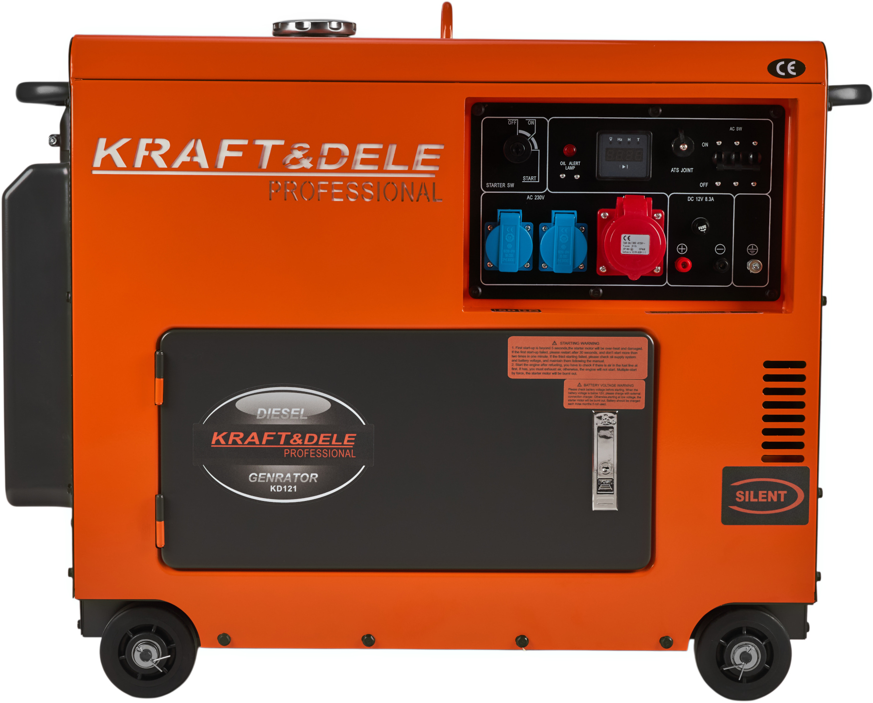Dieselový generátor 7000W 12/230/380V +ATS KD121