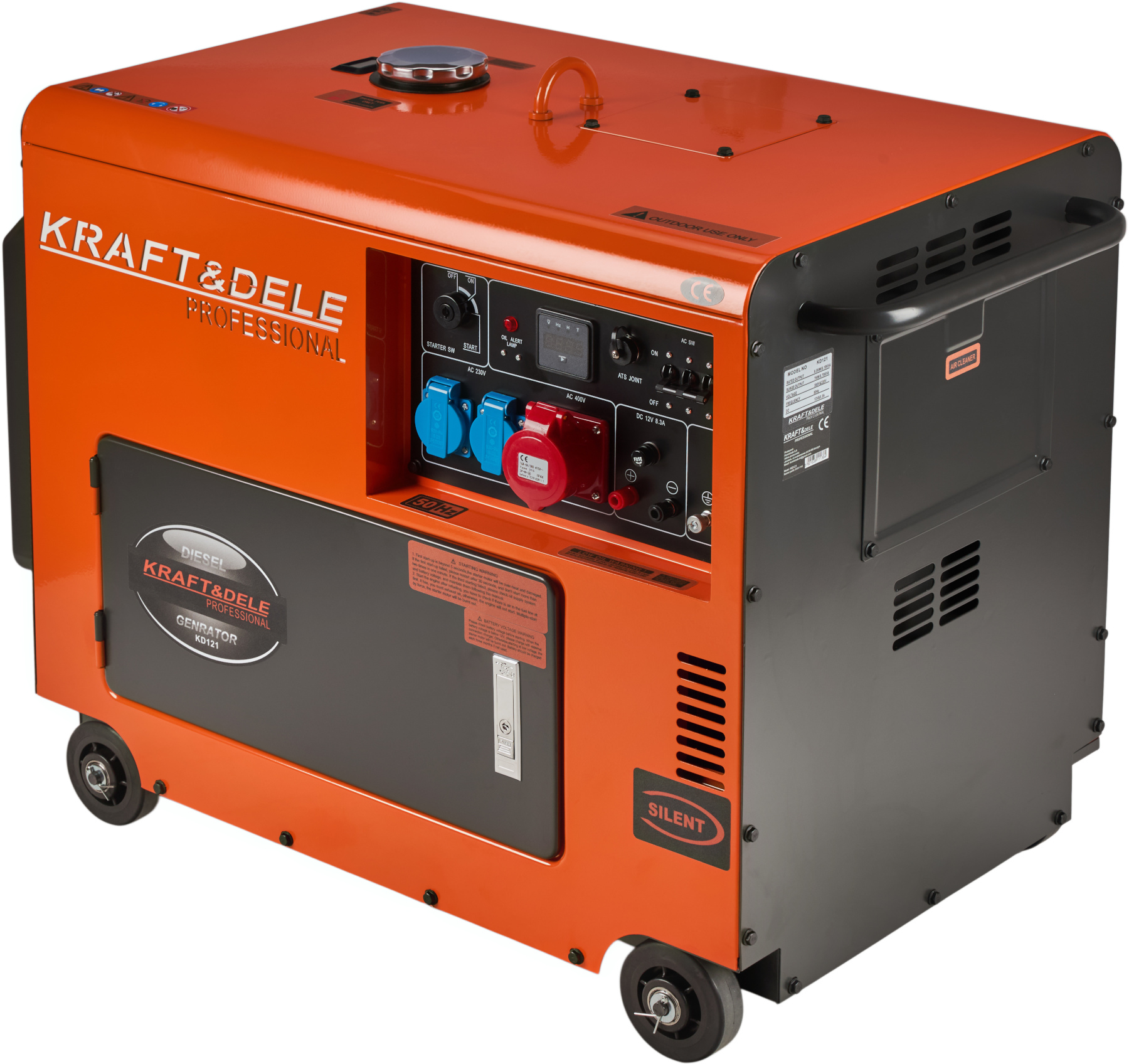 Dieselový generátor 7000W 12/230/380V +ATS KD121