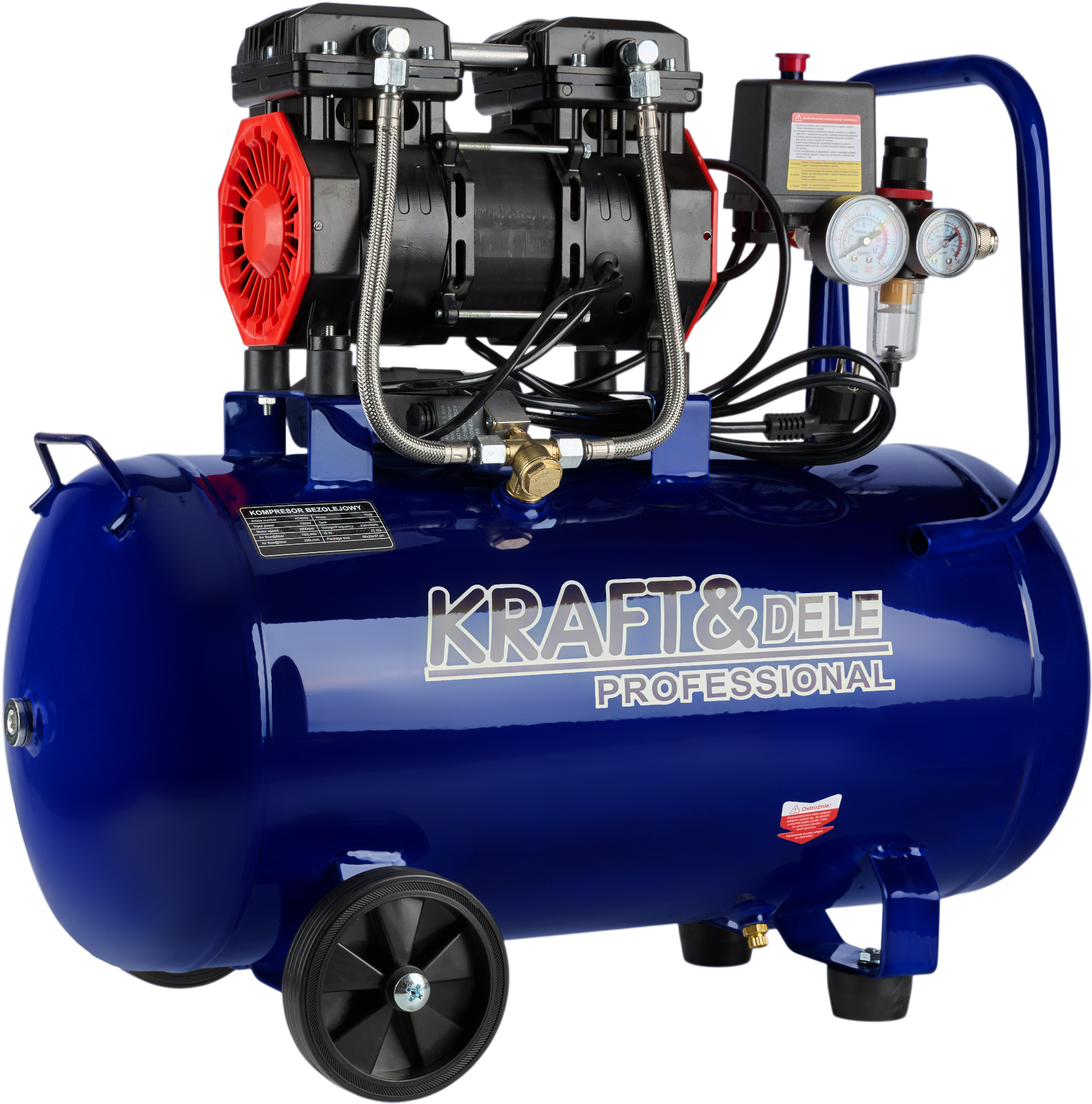 KOMPRESOR BEZOLEJOWY 50L 1500W 290L/min KD4052 5