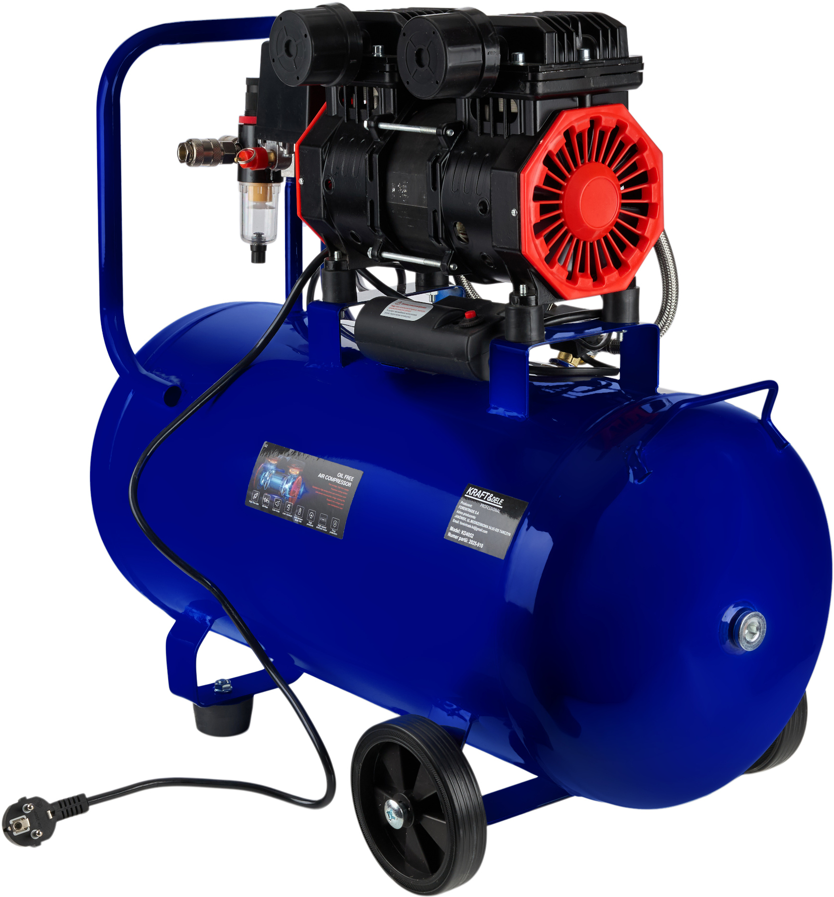 KOMPRESOR BEZOLEJOWY 50L 1500W 290L/min KD4052 7