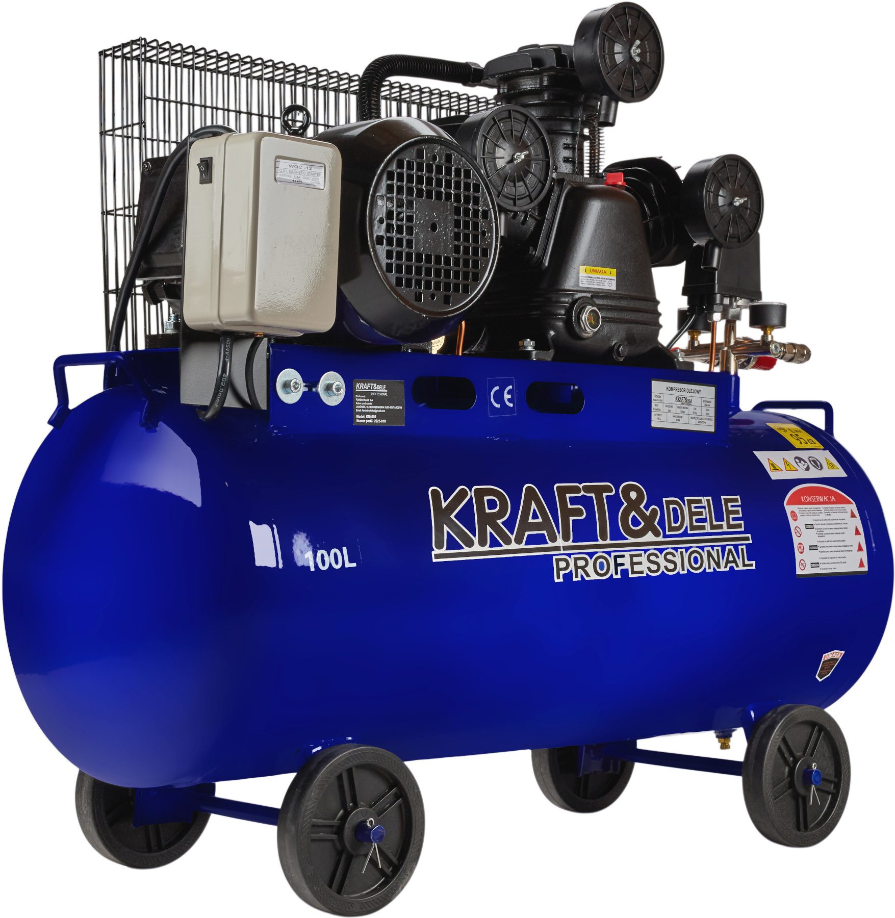 Olejový kompresor 100L 4100W 650L/min KD4056
