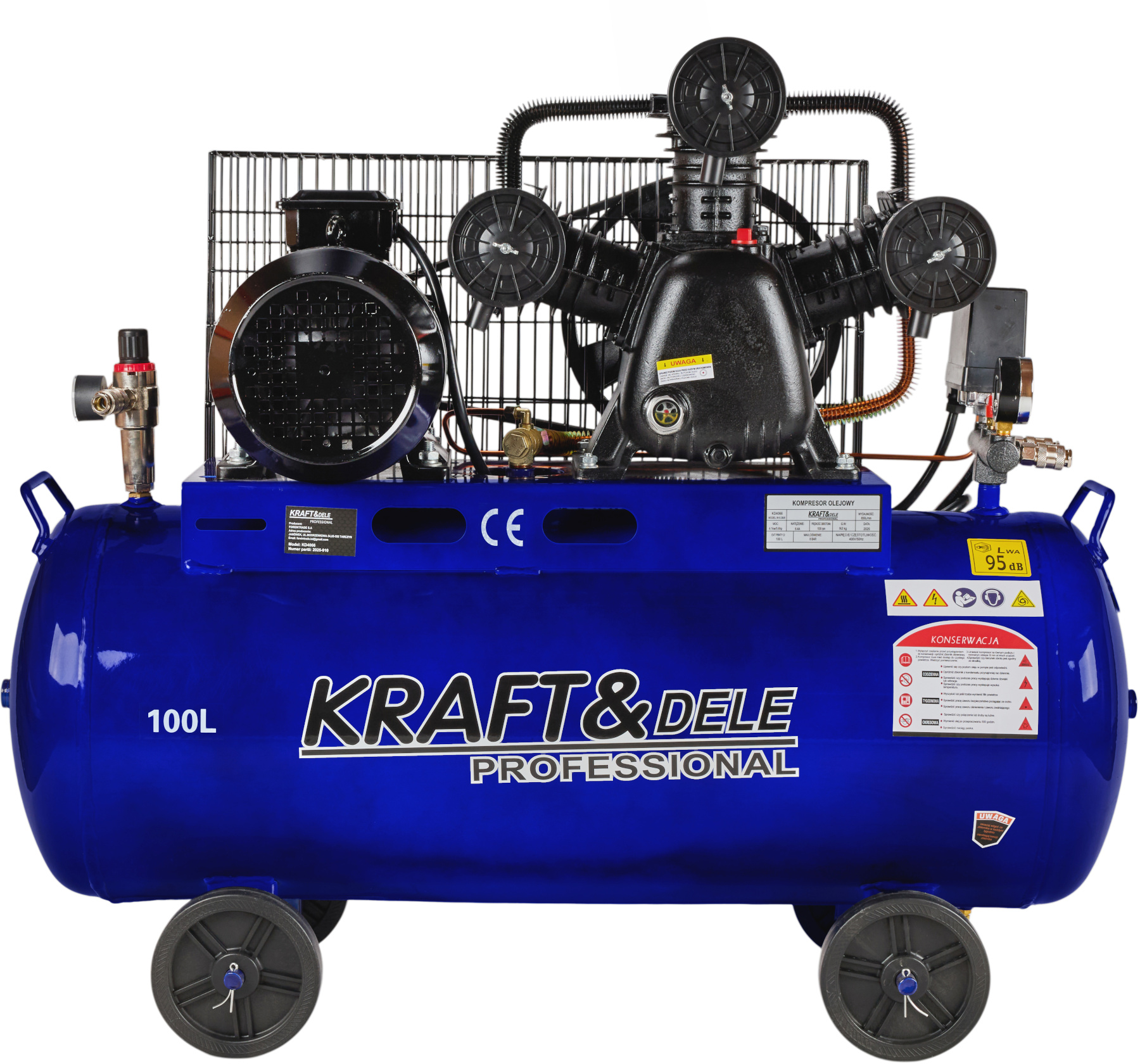 Olejový kompresor 100L 4100W 650L/min KD4066