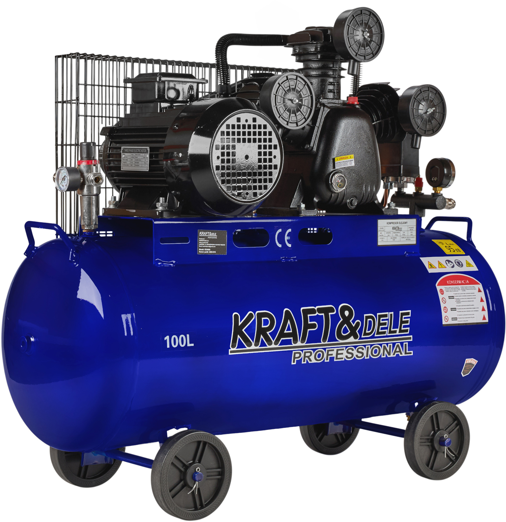 Olejový kompresor 100L 4100W 650L/min KD4066