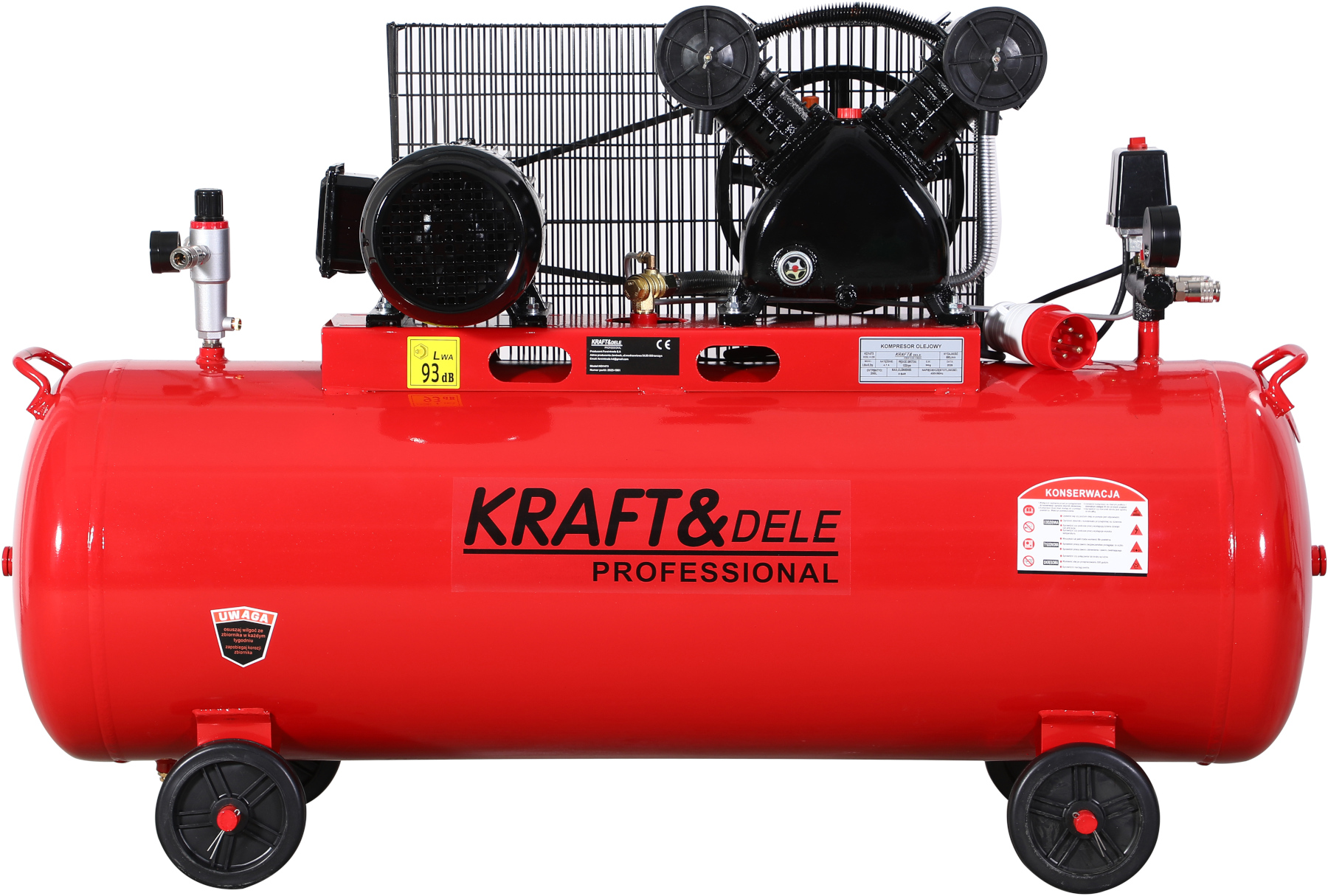 Olejový kompresor 200L 2 písty KD1473 + Separátor!