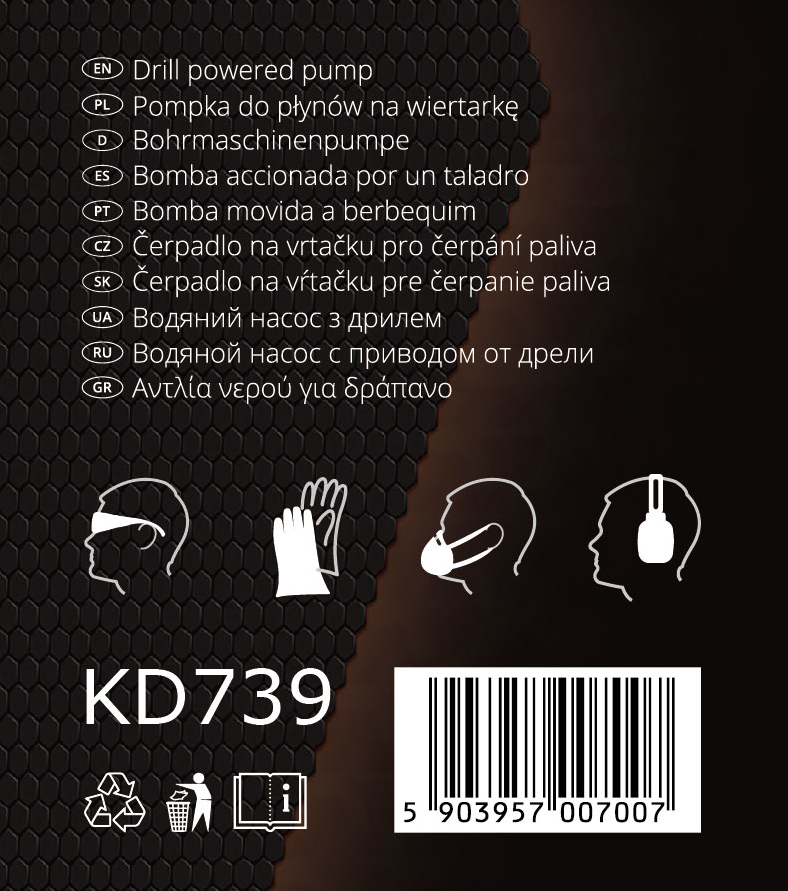 Vodní čerpadlo na vrtačku 45 l/min / 3/4" KD739