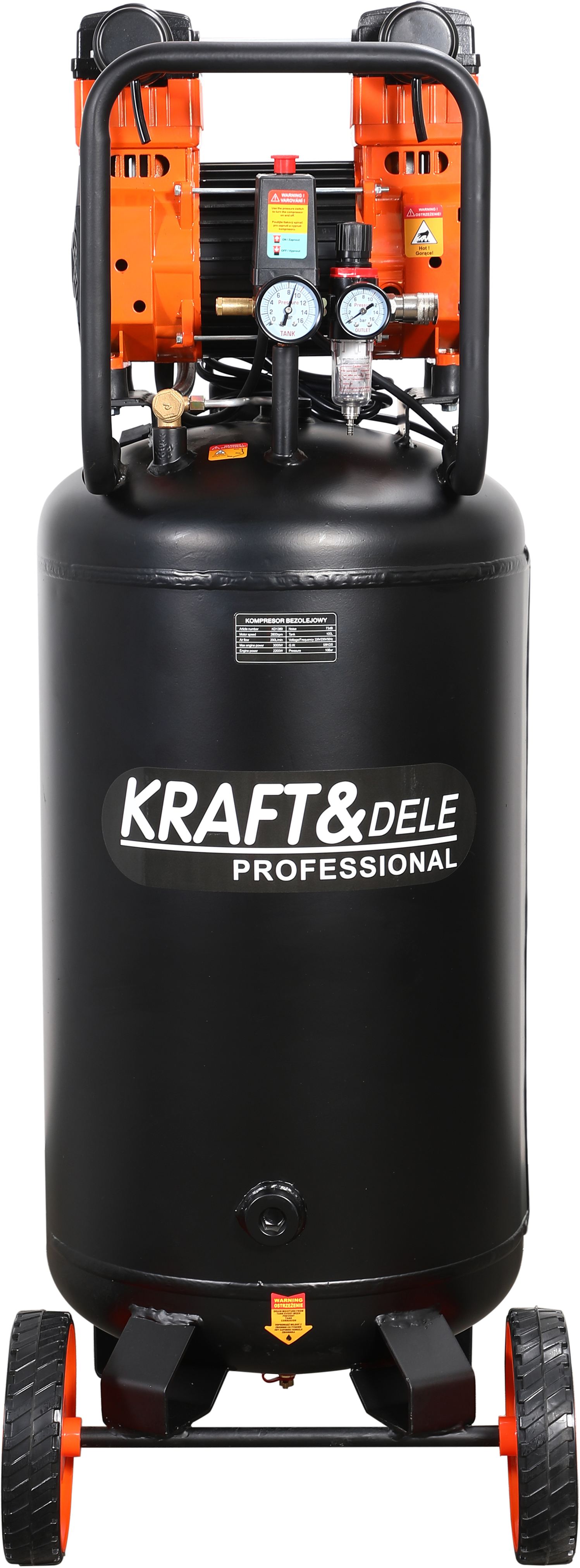 Bezolejový kompresor 100l 3000W KD1389