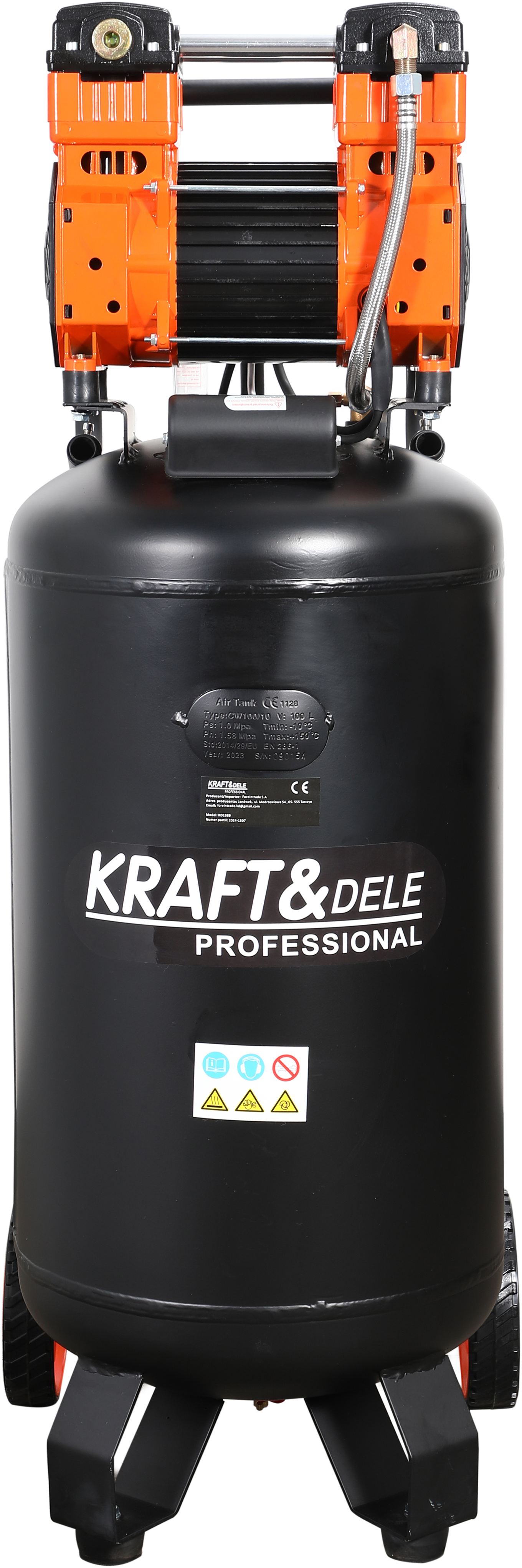 Bezolejový kompresor 100l 3000W KD1389