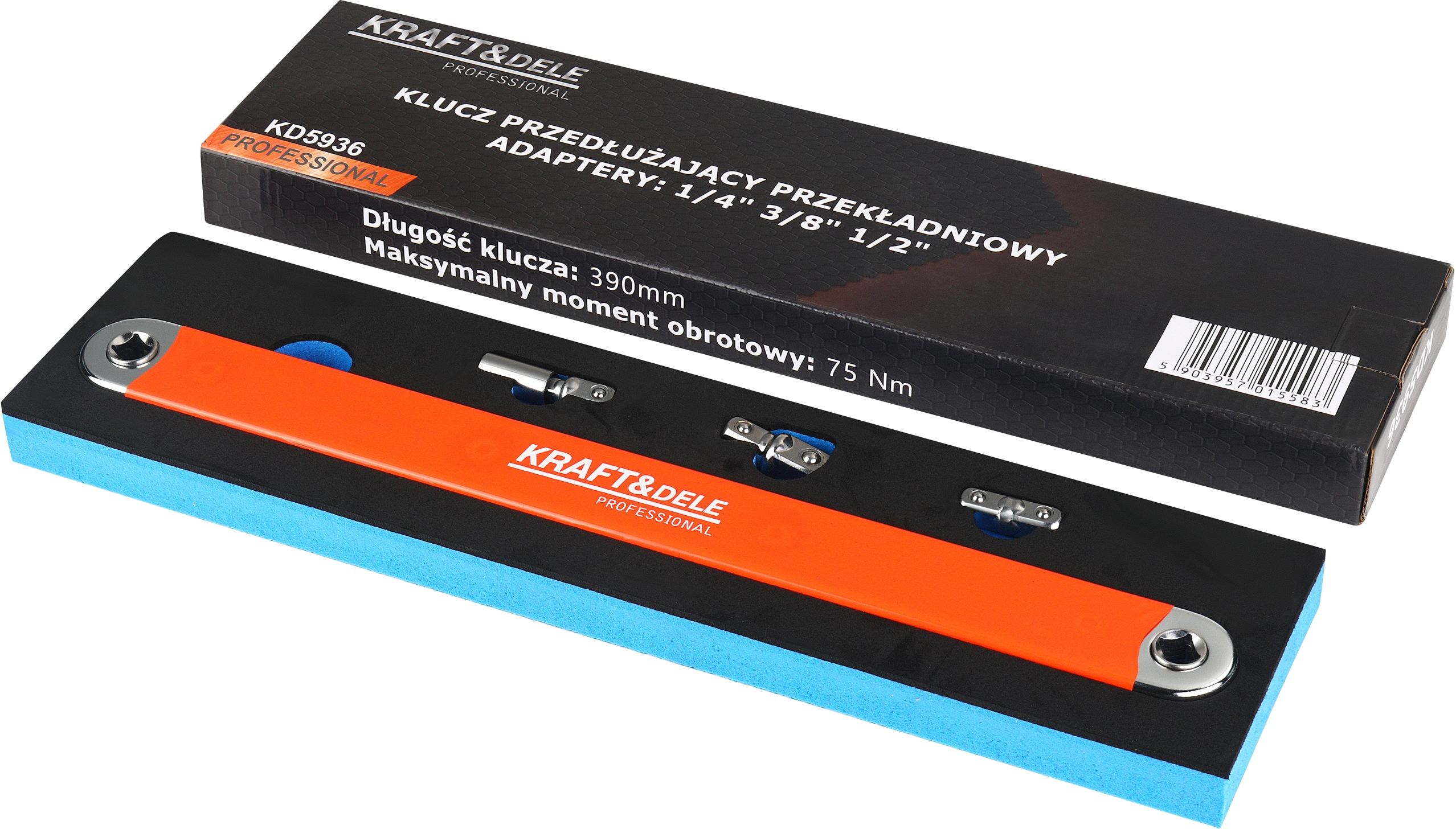 KLÍČ PRODLUŽOVACÍ PŘEVODOVÝ+ADAPTÉRY KD5936