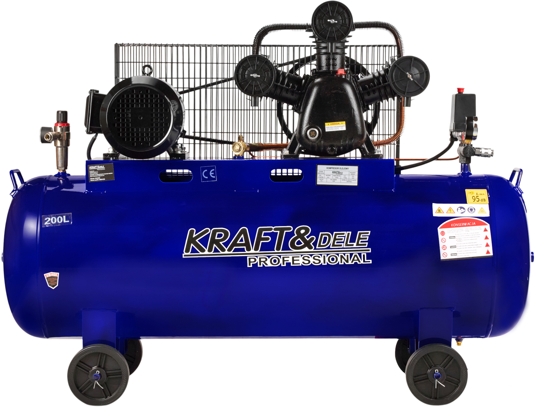 OLEJOVÝ KOMPRESOR 200L 4100W 650L/min KD4059