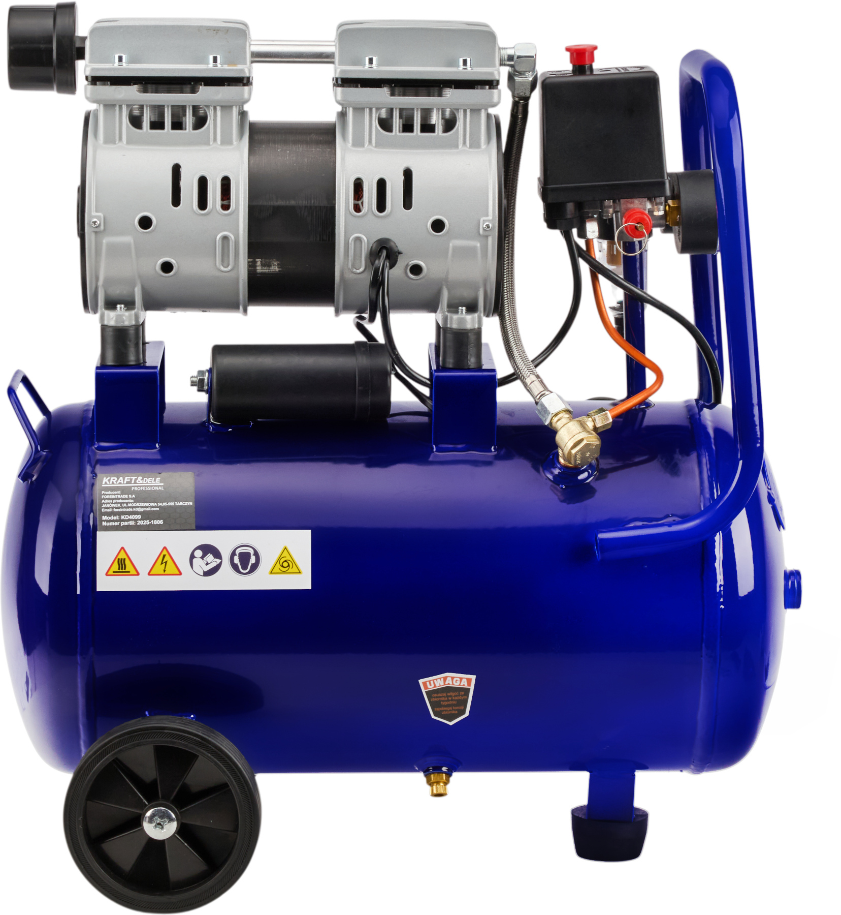 Bezolejový kompresor 24L 1200W 220L/min KD4099