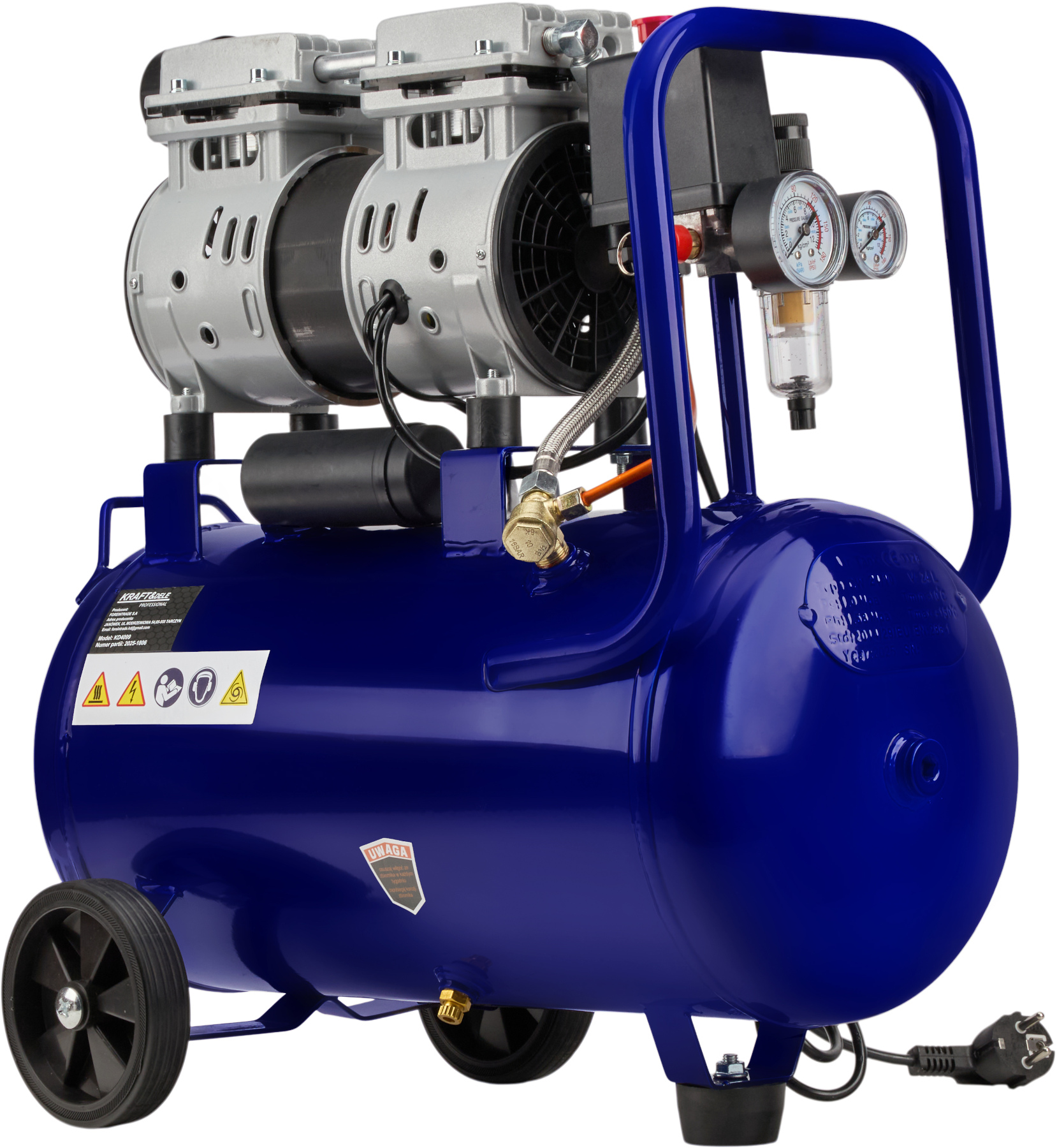 Bezolejový kompresor 24L 1200W 220L/min KD4099