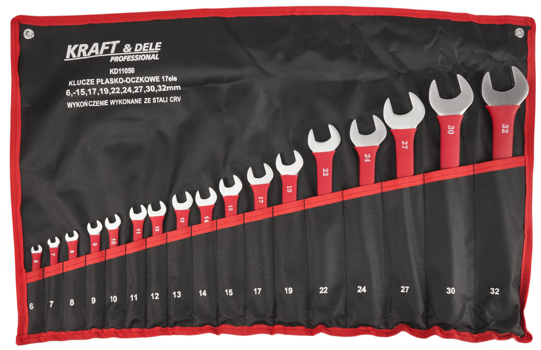 Očkoploché klíče 17ks CRV 6-32mm KD11050