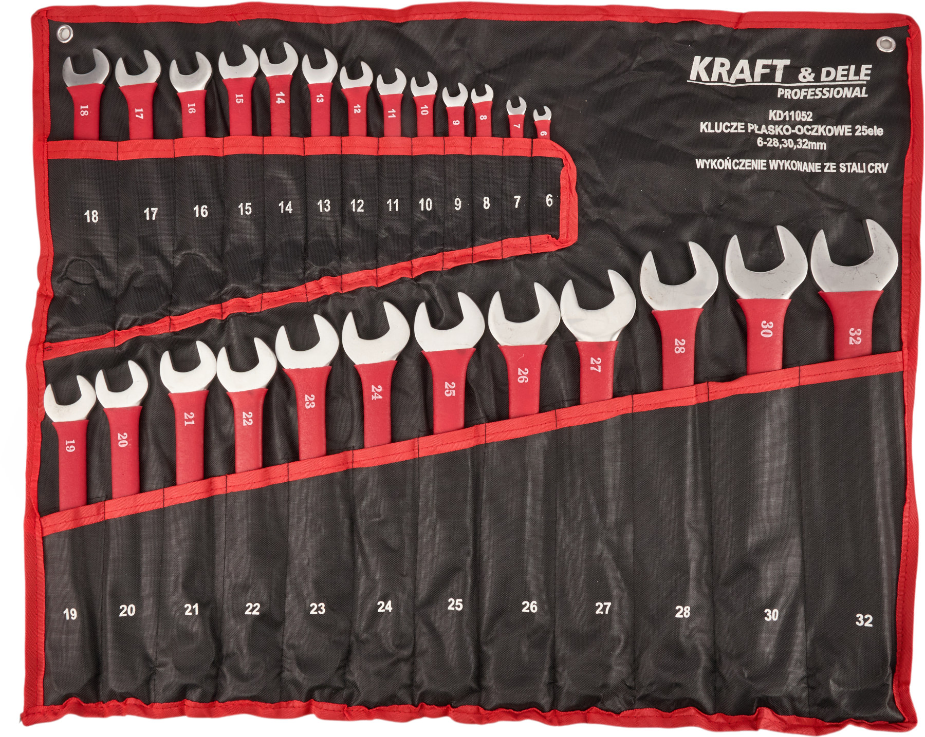 Očkoploché klíče 25ks 6-32mm CRV KD11052