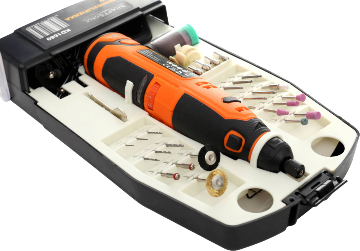 MINI BRUSKA 12V + PŘÍSLUŠENSTVÍ KD1669
