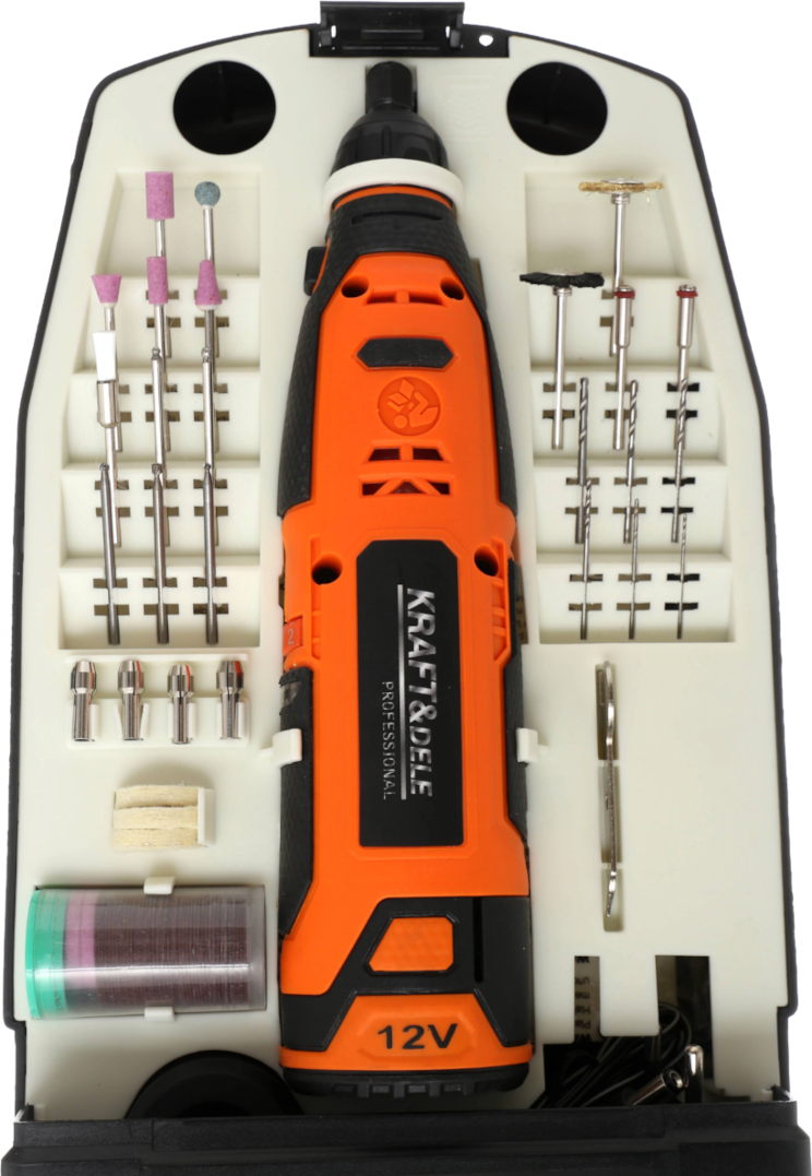 MINI BRUSKA 12V + PŘÍSLUŠENSTVÍ KD1669