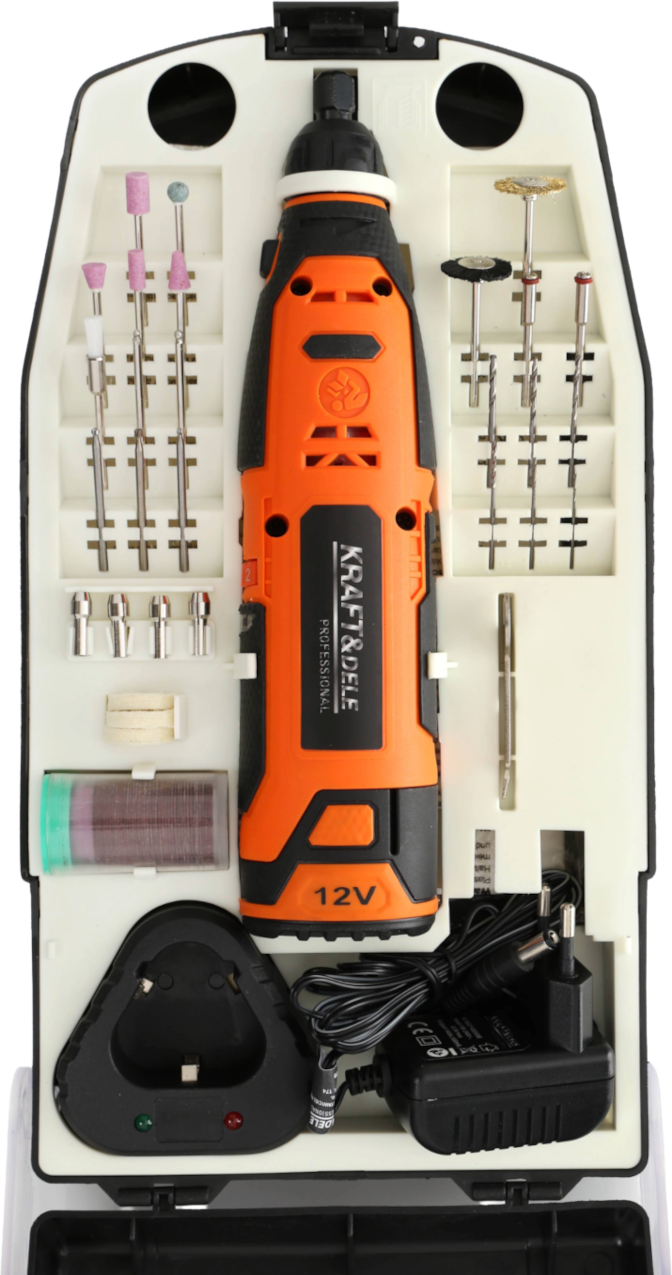 MINI BRUSKA 12V + PŘÍSLUŠENSTVÍ KD1669