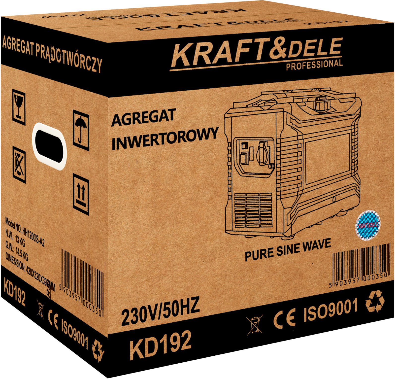 Invertorová elektrocentrála 1500W KD192