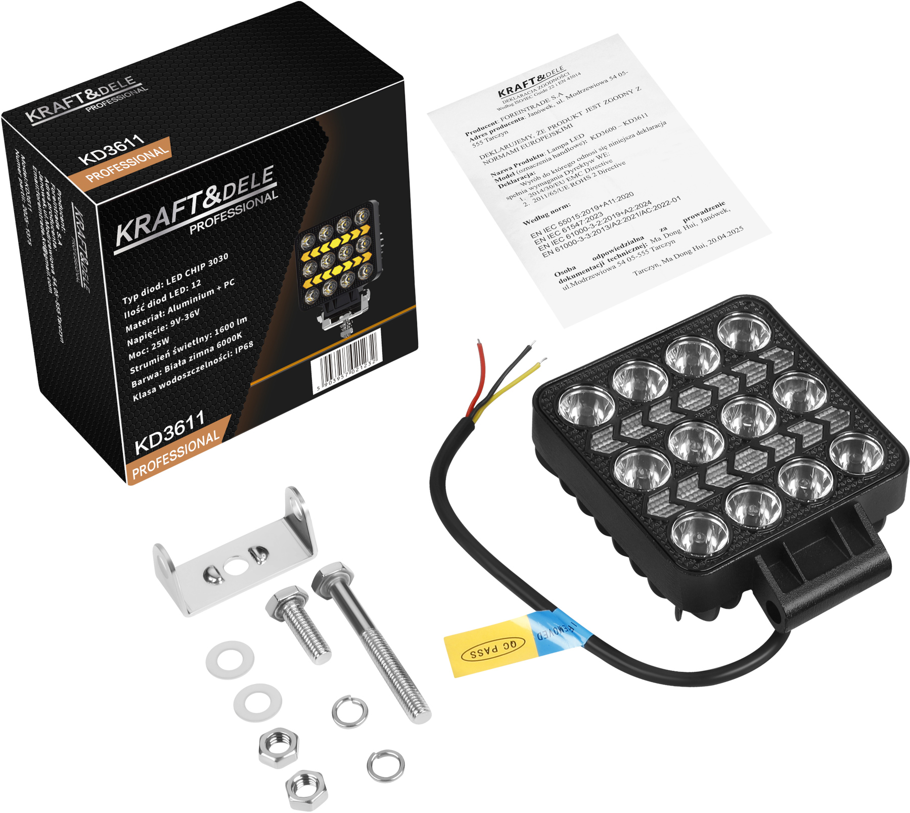 Pracovní svítilna 25W 1600lm KD3611
