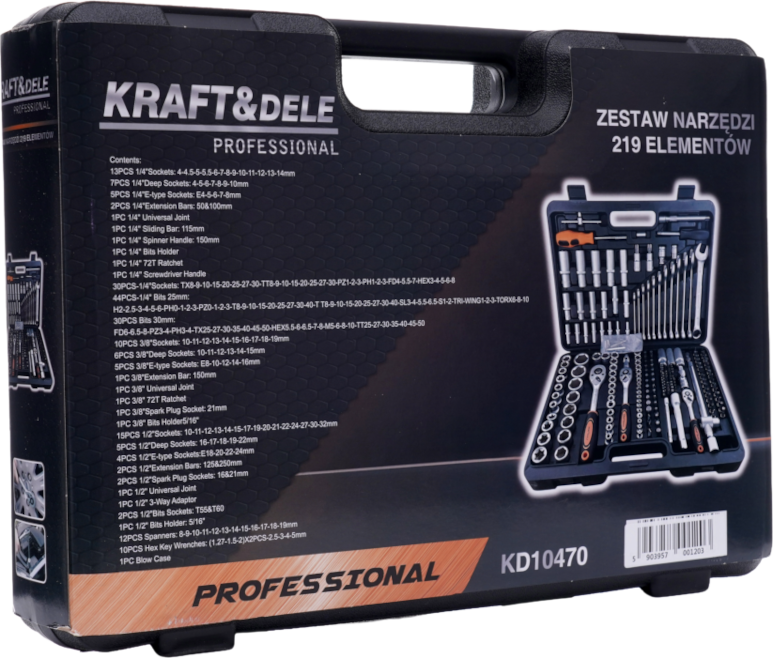 Sada nářadí 219ks. klíče nástrčné KD10470
