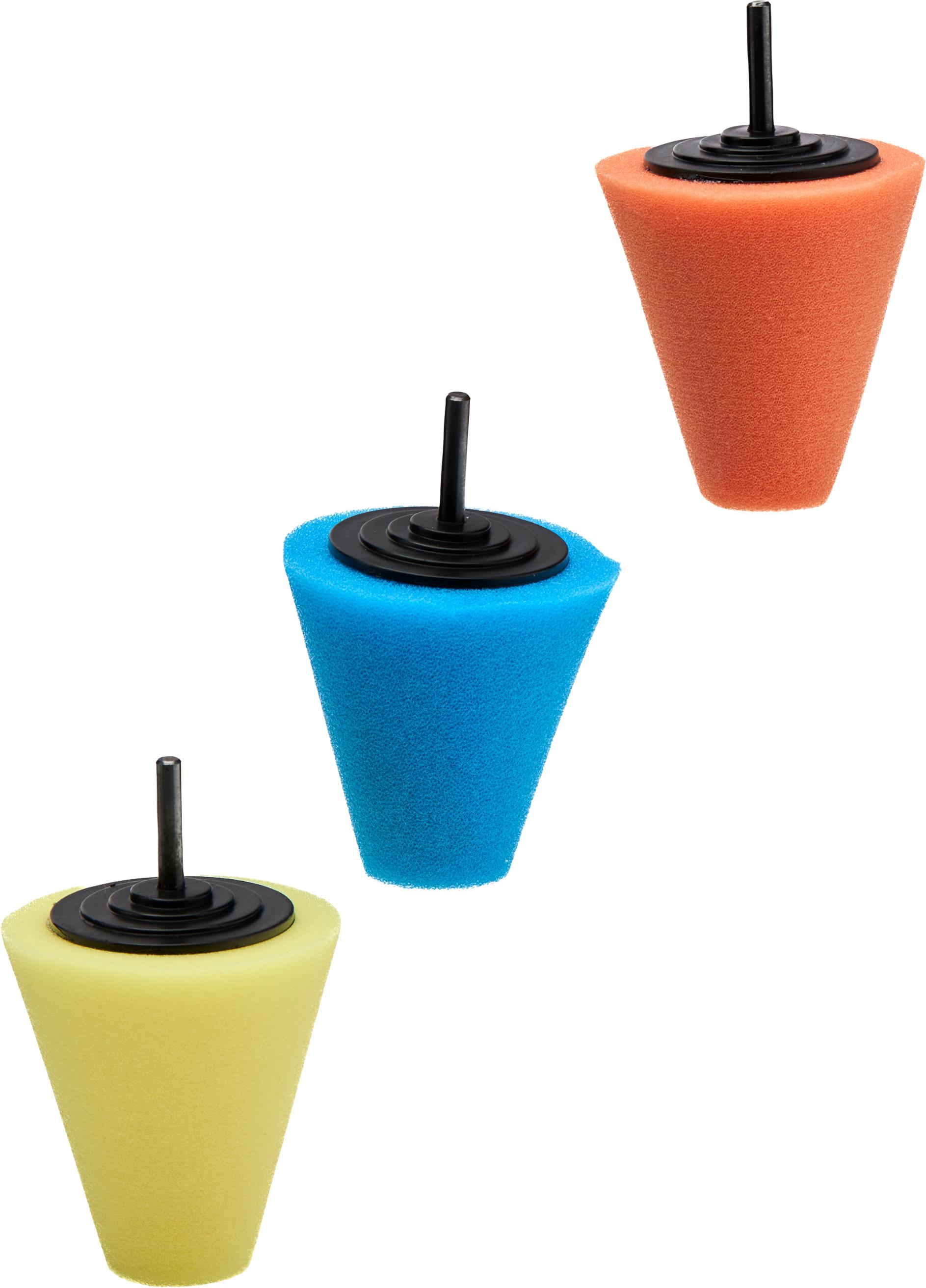 Lešticí houby kužel pro ráfky 150 mm sada 3 ks KD1592