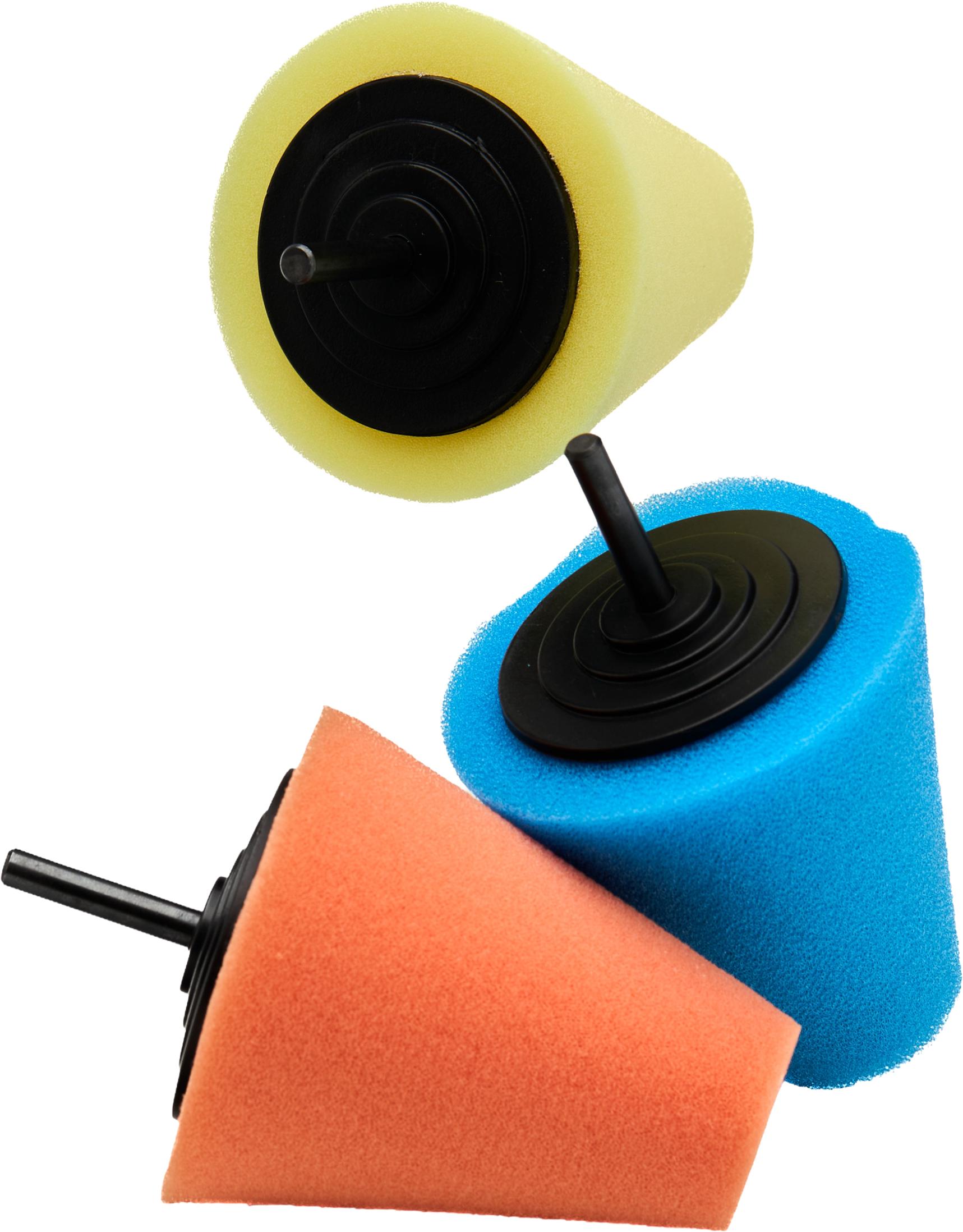 Lešticí houby kužel pro ráfky 150 mm sada 3 ks KD1592