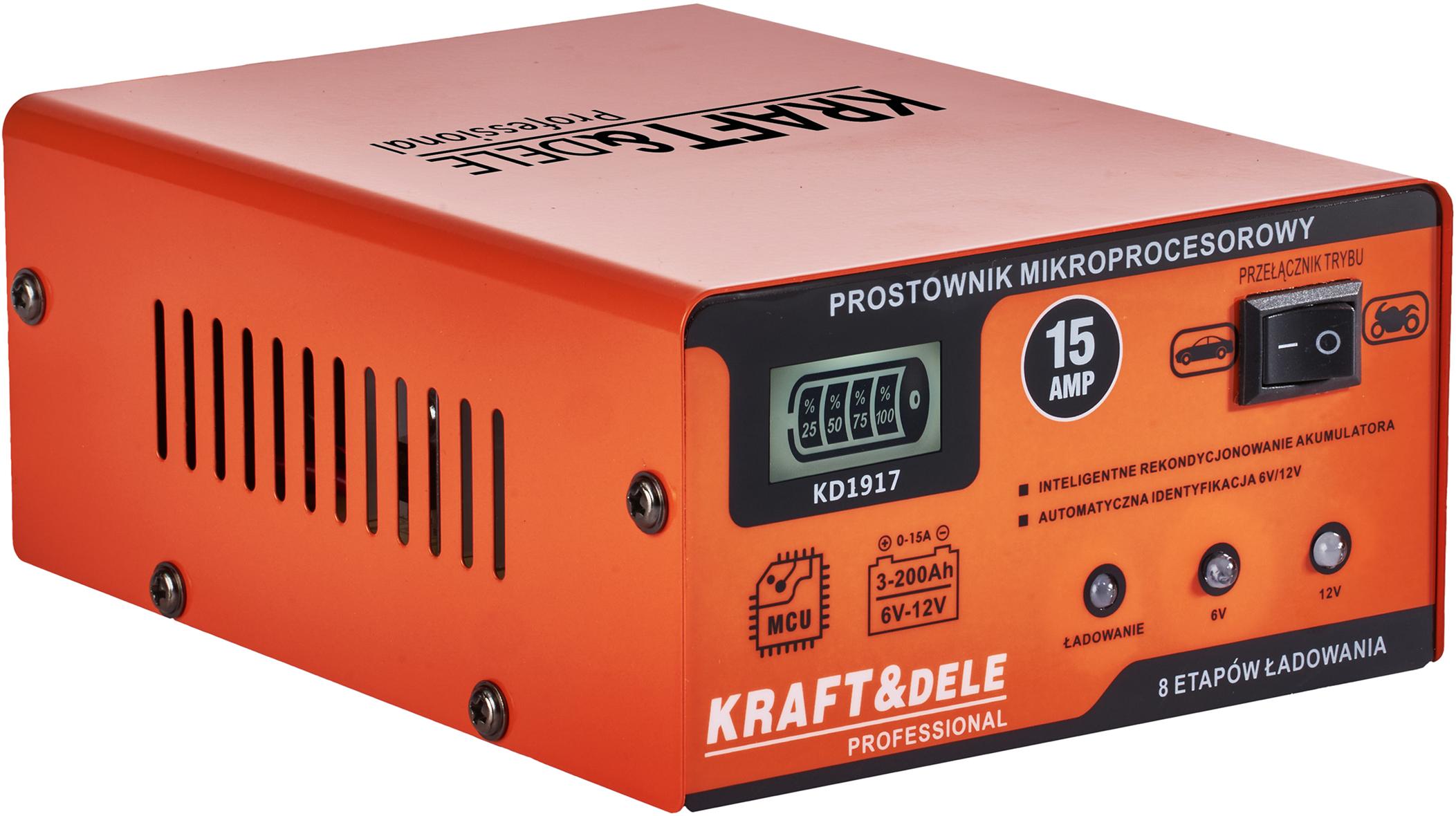 MIKROPROCESOROVÁ NABÍJEČKA 15AMP 6/12V KD1917