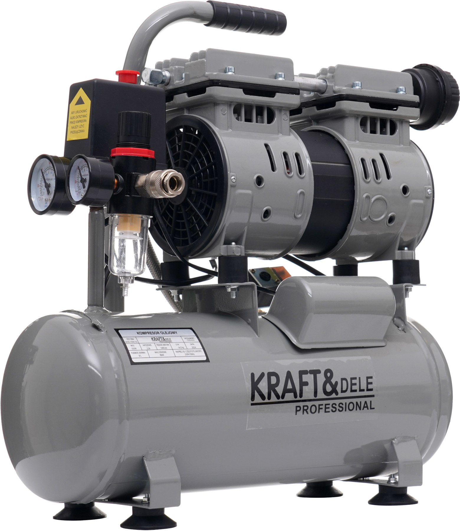Bezoljový kompresor 9L 550W KD1384