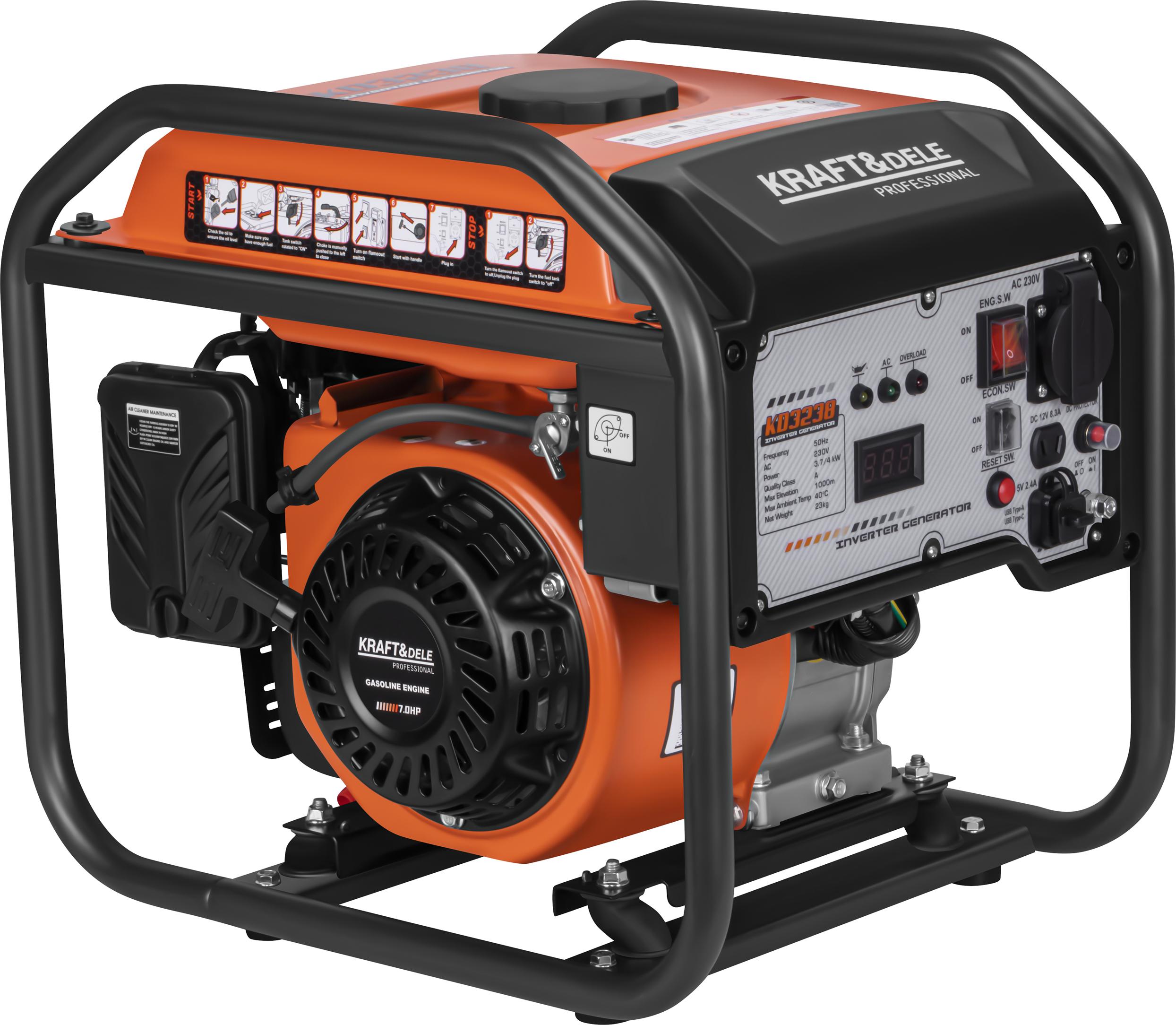 Invertorová elektrocentrála 4kW 110/120/230V KD3238