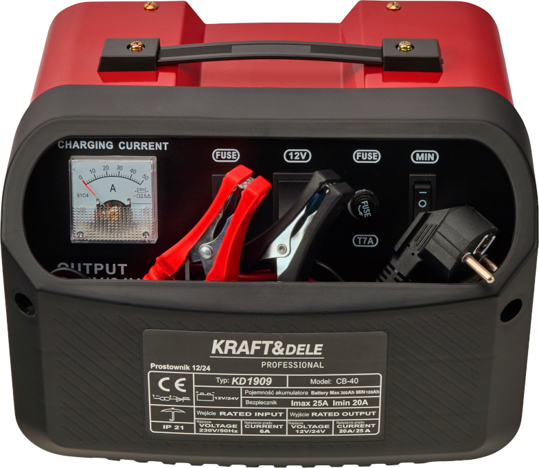 Automatický nabíječ 12 24V 40A 300Ah KD1909 6