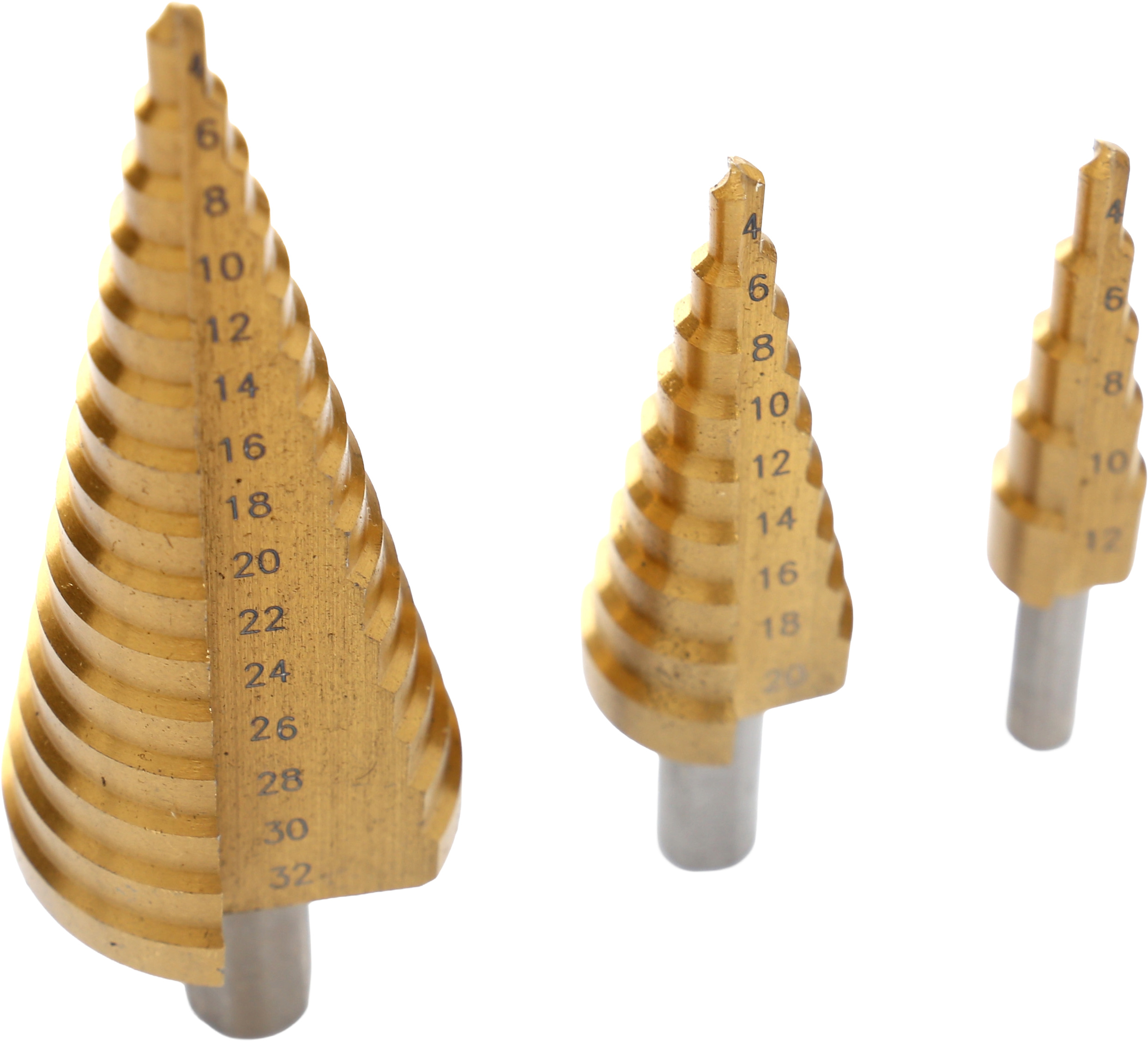 Stupňovité vrtáky 4-32 mm 3 ks KD10244