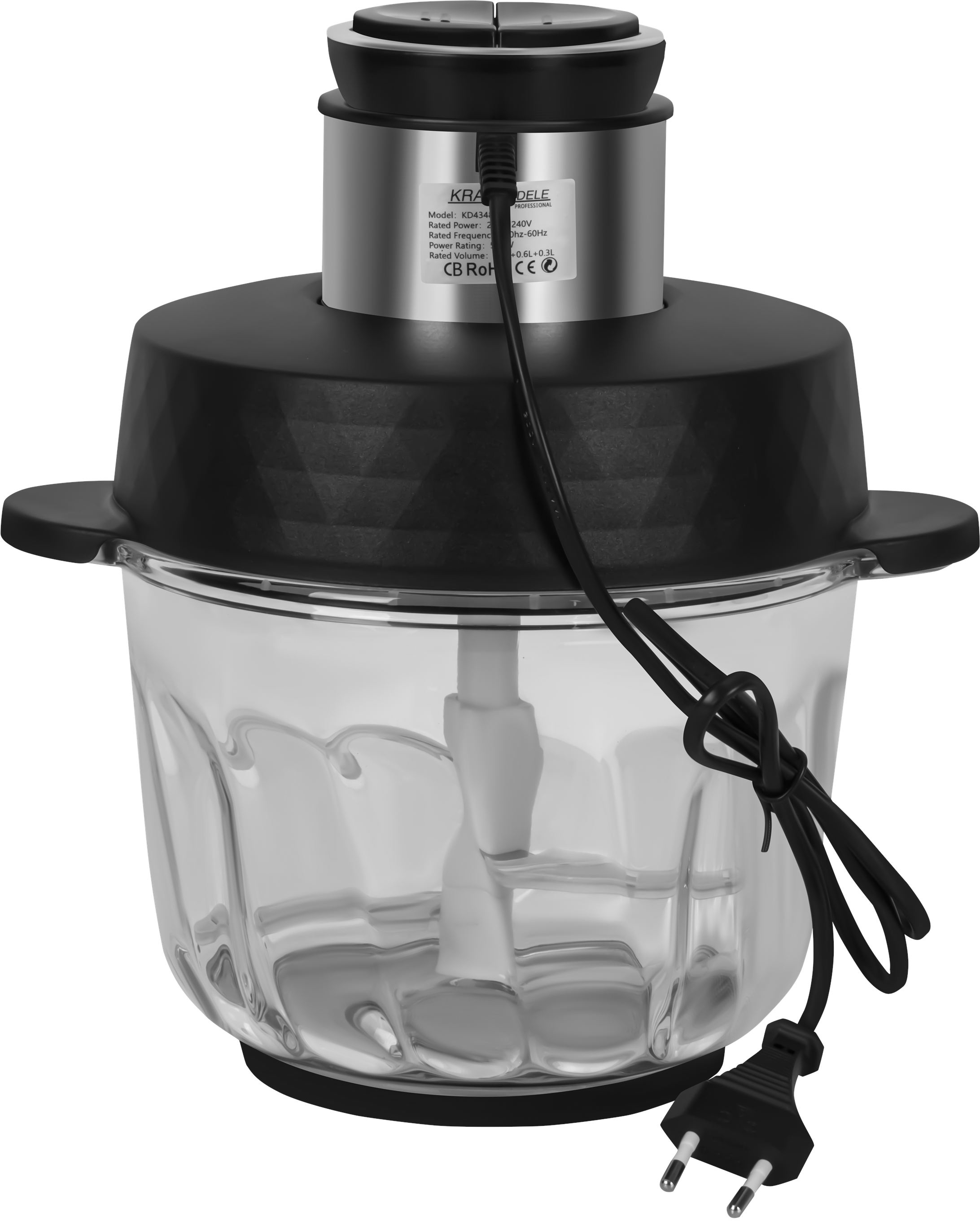 Elektrický sekáček na maso a zeleninu 0,3L + 0,6L + 2,5L 550W KD4348
