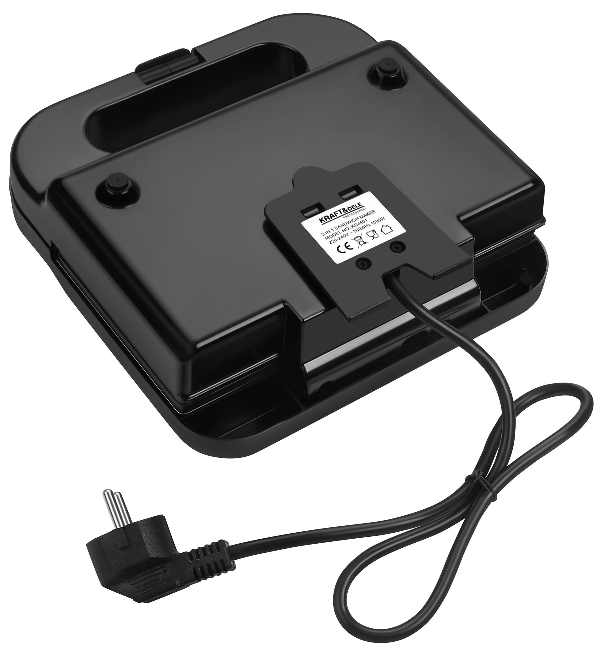 Elektrický sendvičovač 3v1 1500W KD4401