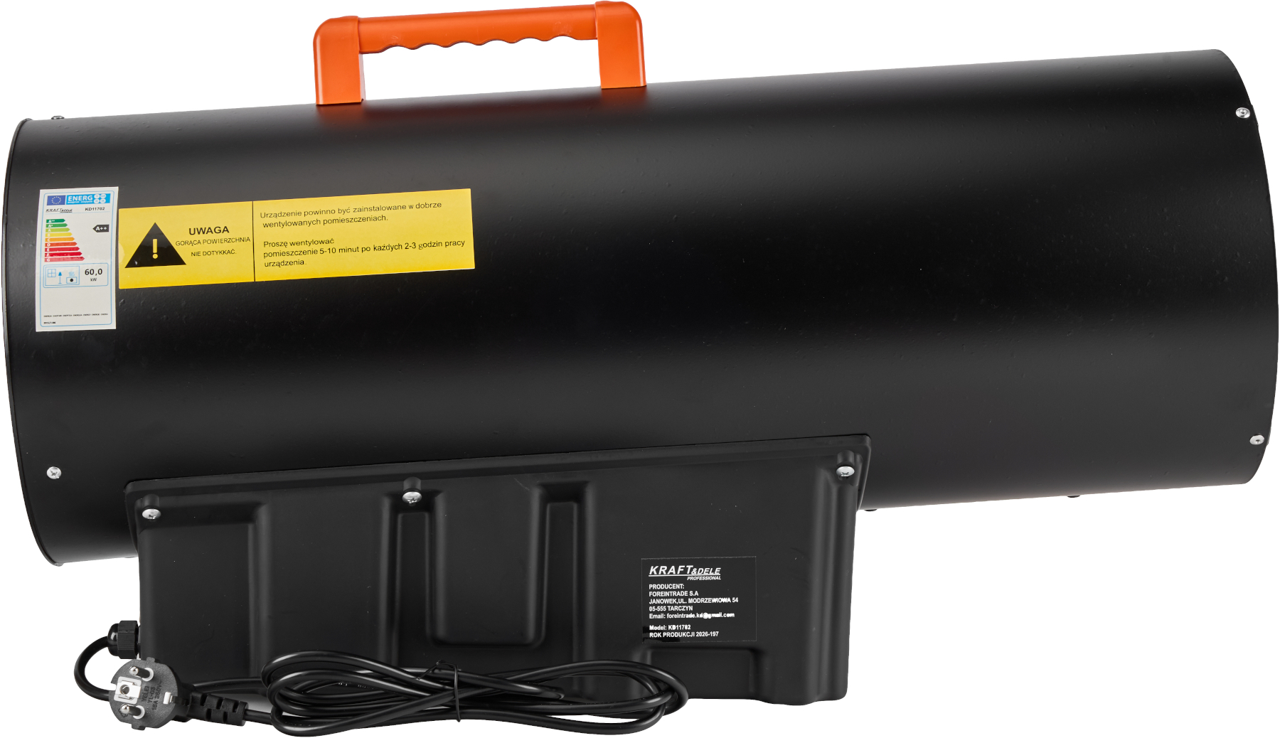 Plynové topidlo 60kW Termostat KD11702