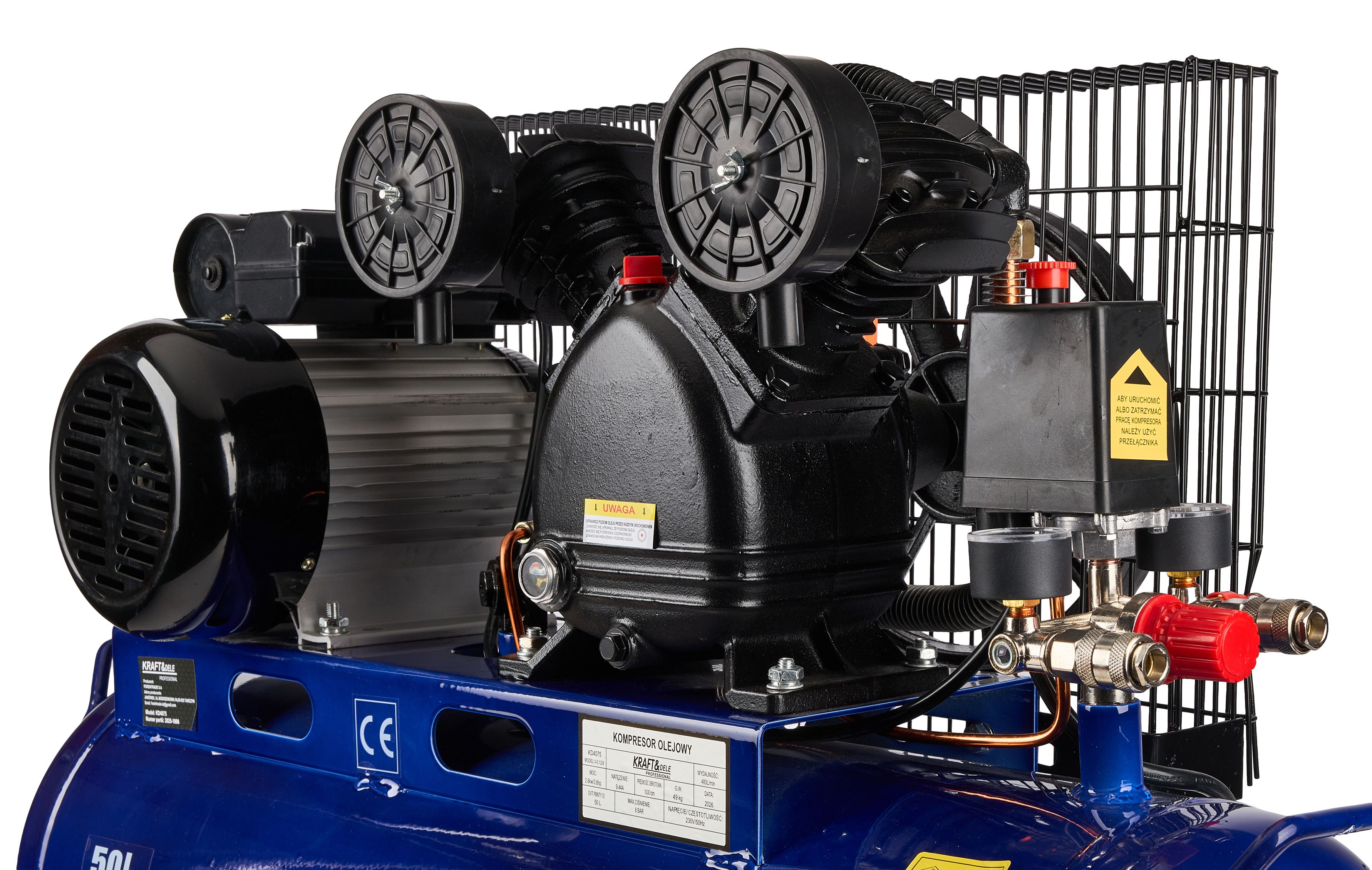 Olejový kompresor 50L 480L/min 2.8kW KD4075
