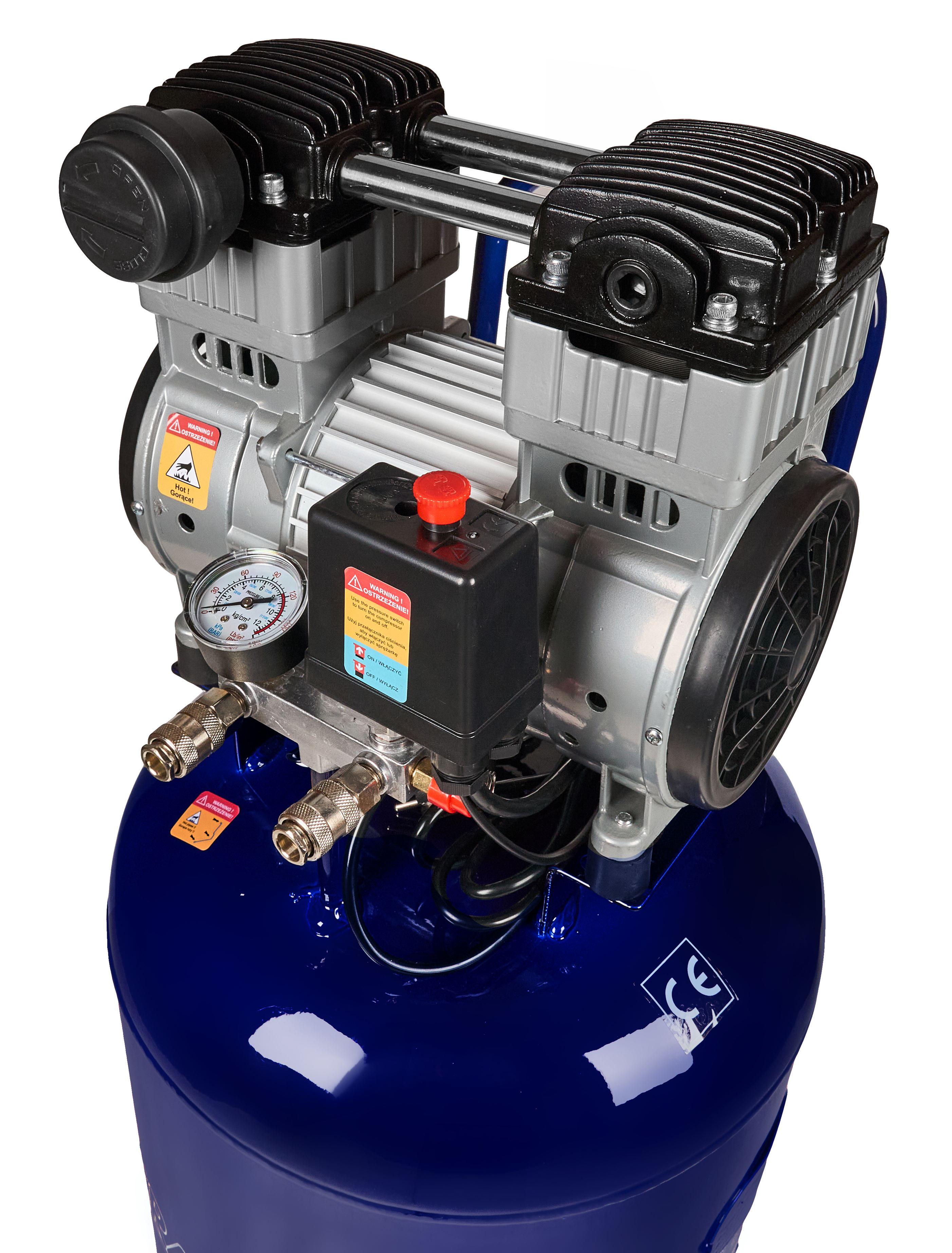 Kompresor bezolejový 100L 2200W 10Bar KD4097