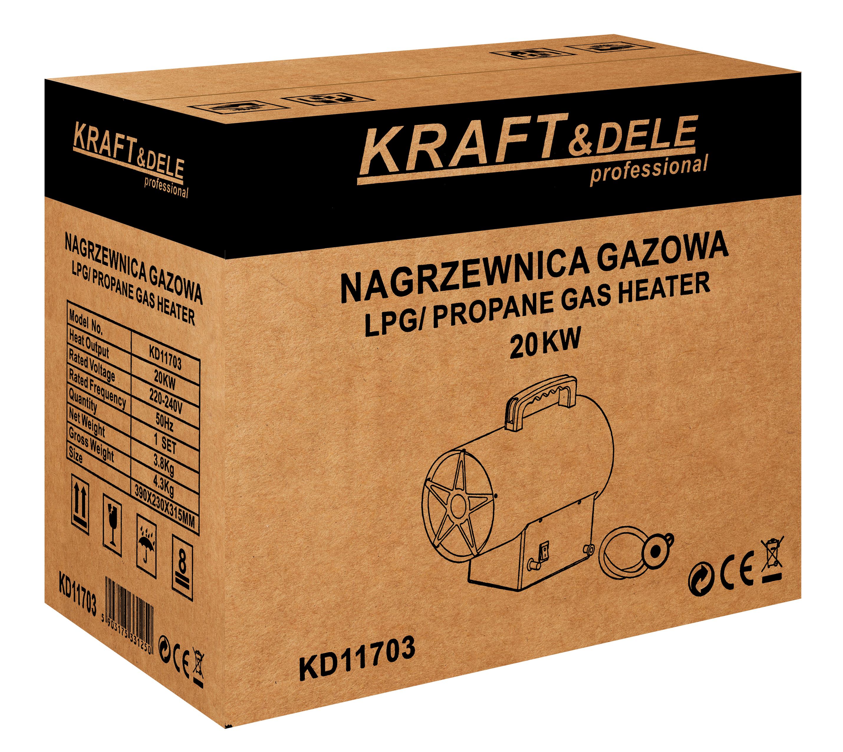 Plynový ohřívač 20kW KD11703